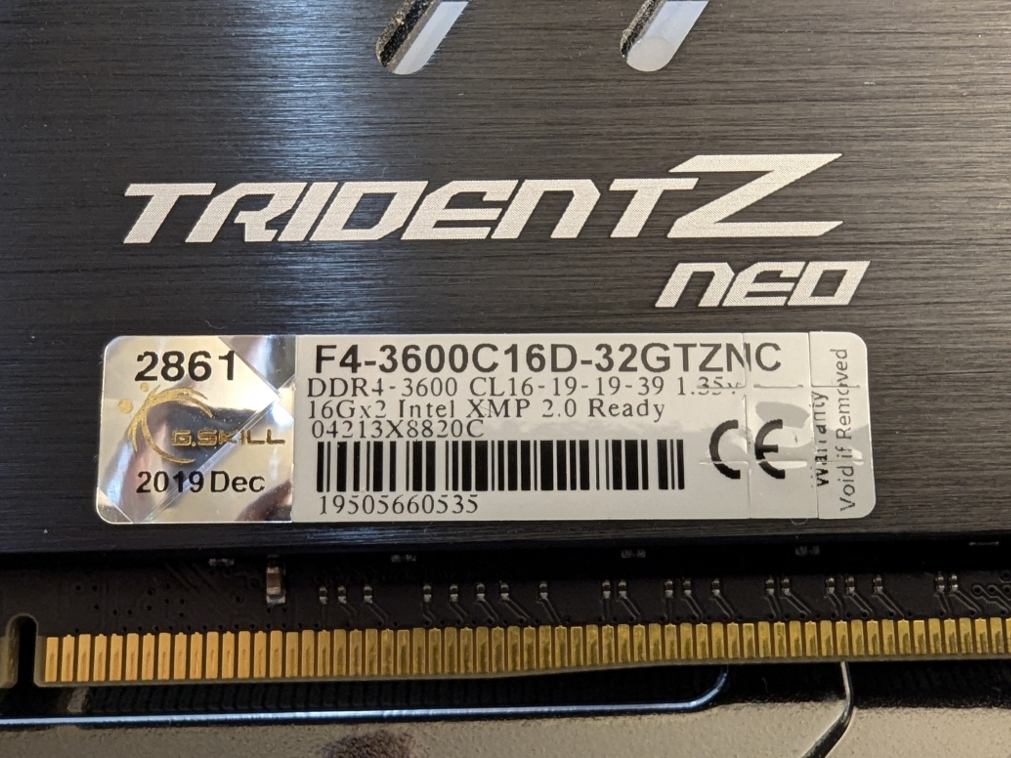 G.Skill TridentZ Neo 32GB(2x16GB)DDR4-3600 C16 Dual Channel Memory Kit - F4-3600C16D-32GTZNC