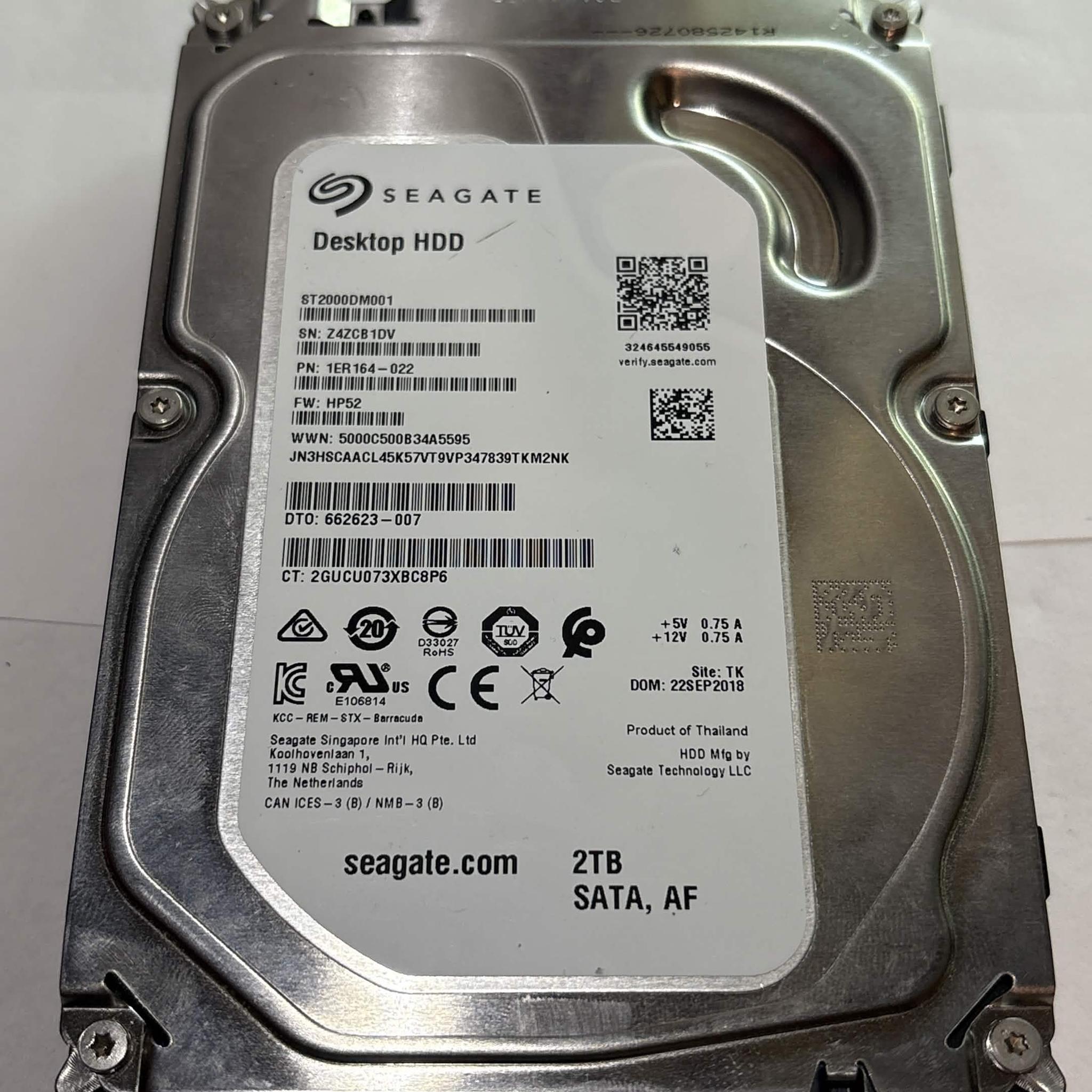 Seagate 2TB 3.5” SATA HDD Desktop Hard Drive (NM)