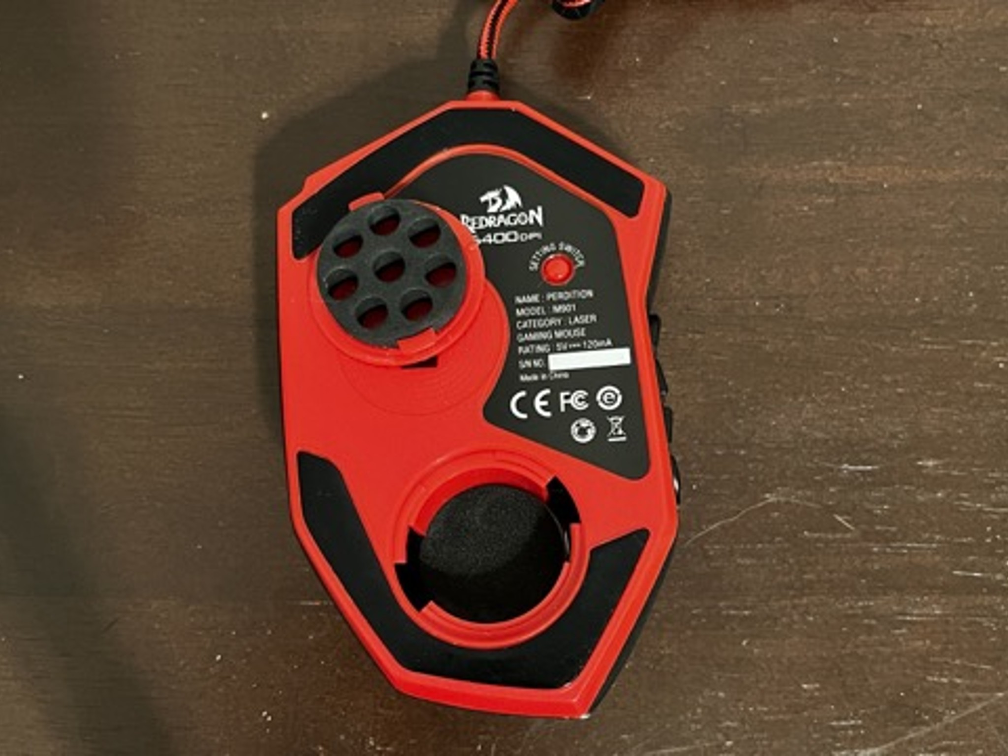 Redragon M901 Wired Gaming Mouse MMO RGB LED Backlit Mice 12400 DPI Perdition 18