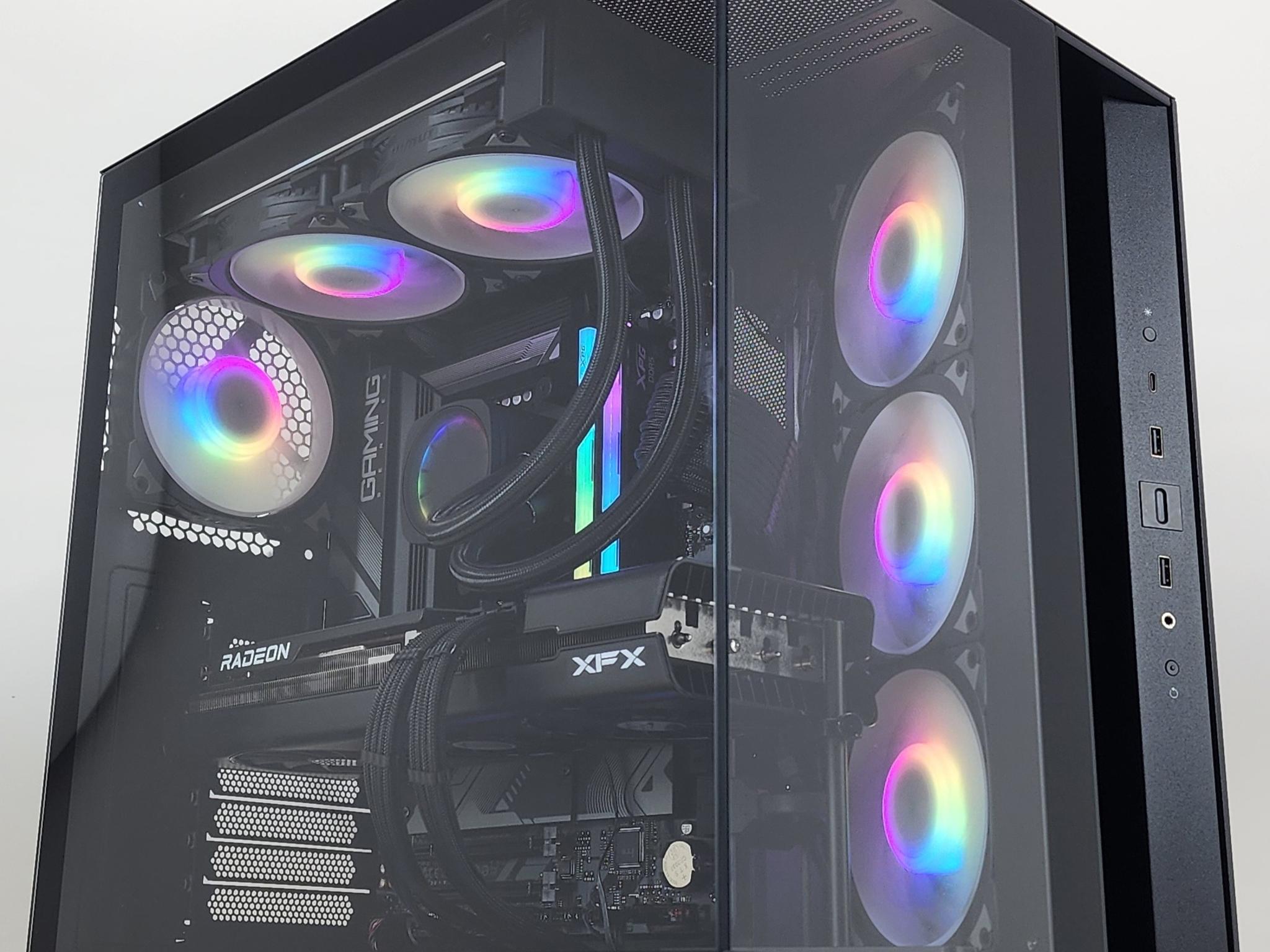Gaming PC Ryzen 7 7700 32GB RAM 2TB SSD RX 7700 XT 12GB Windows 11 Computer