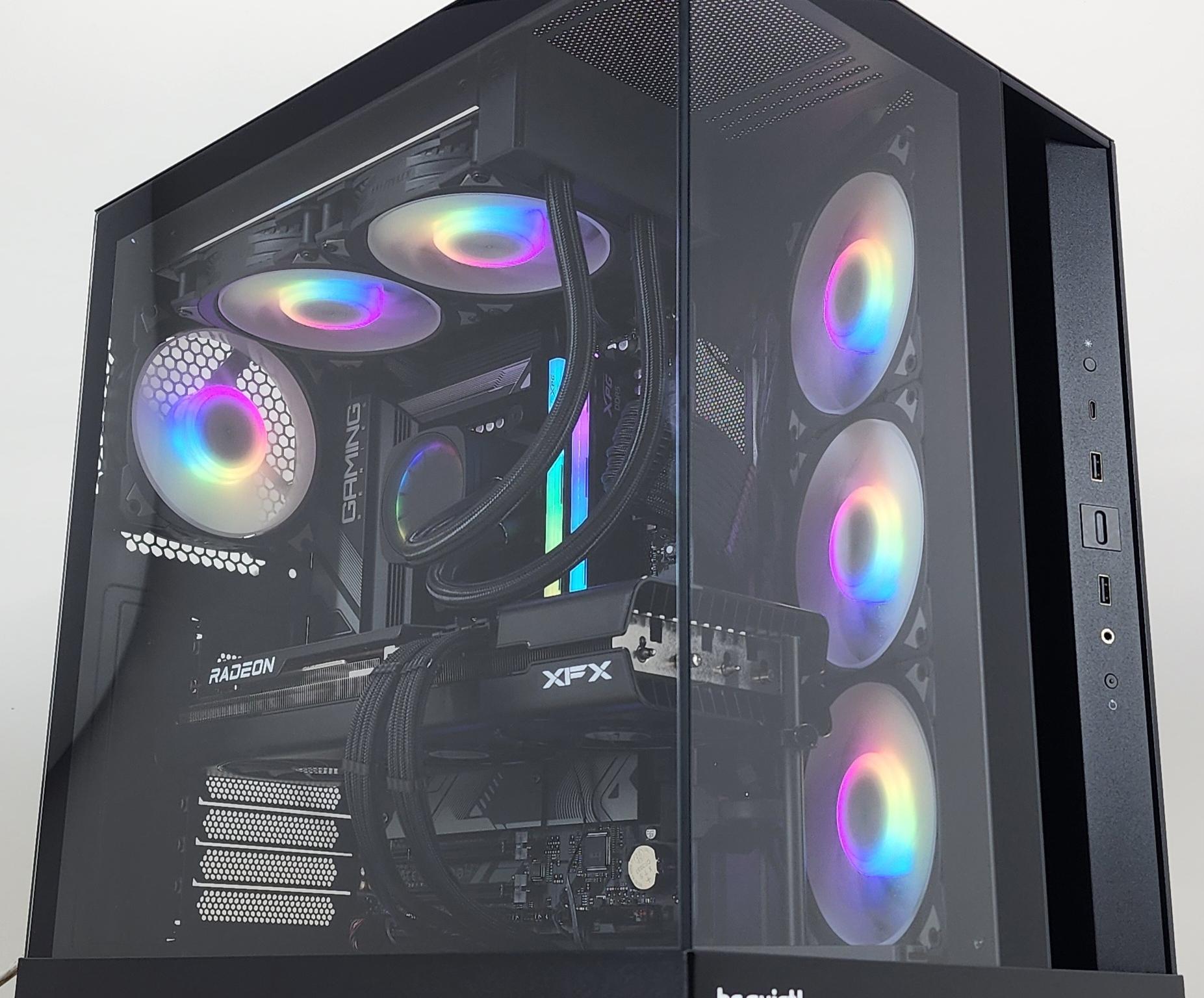 Gaming PC Ryzen 7 7700 32GB RAM 2TB SSD RX 7700 XT 12GB Windows 11 Computer