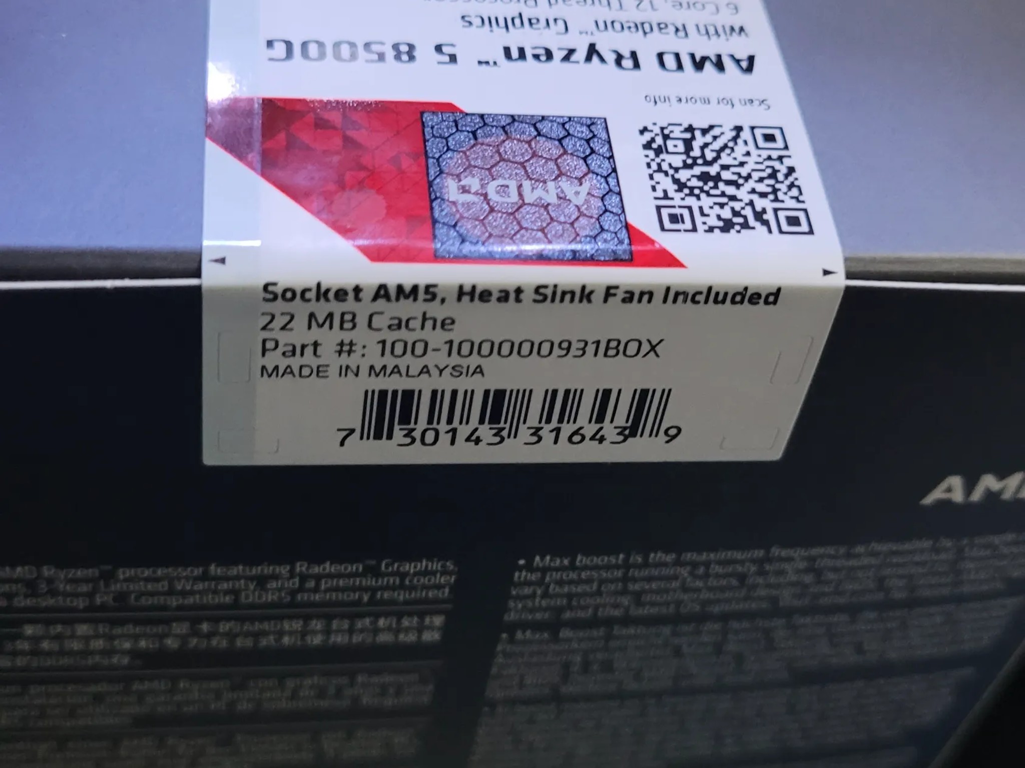 AMD Ryzen 5 8500G brand new unused