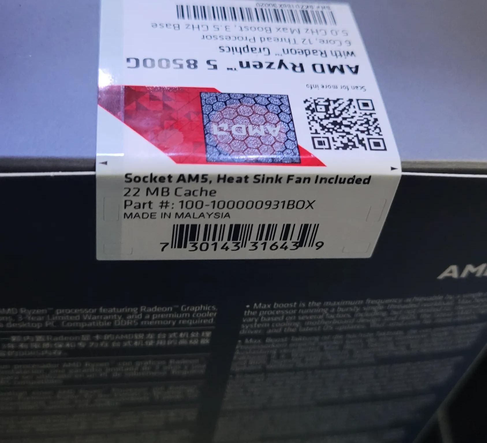 AMD Ryzen 5 8500G brand new unused
