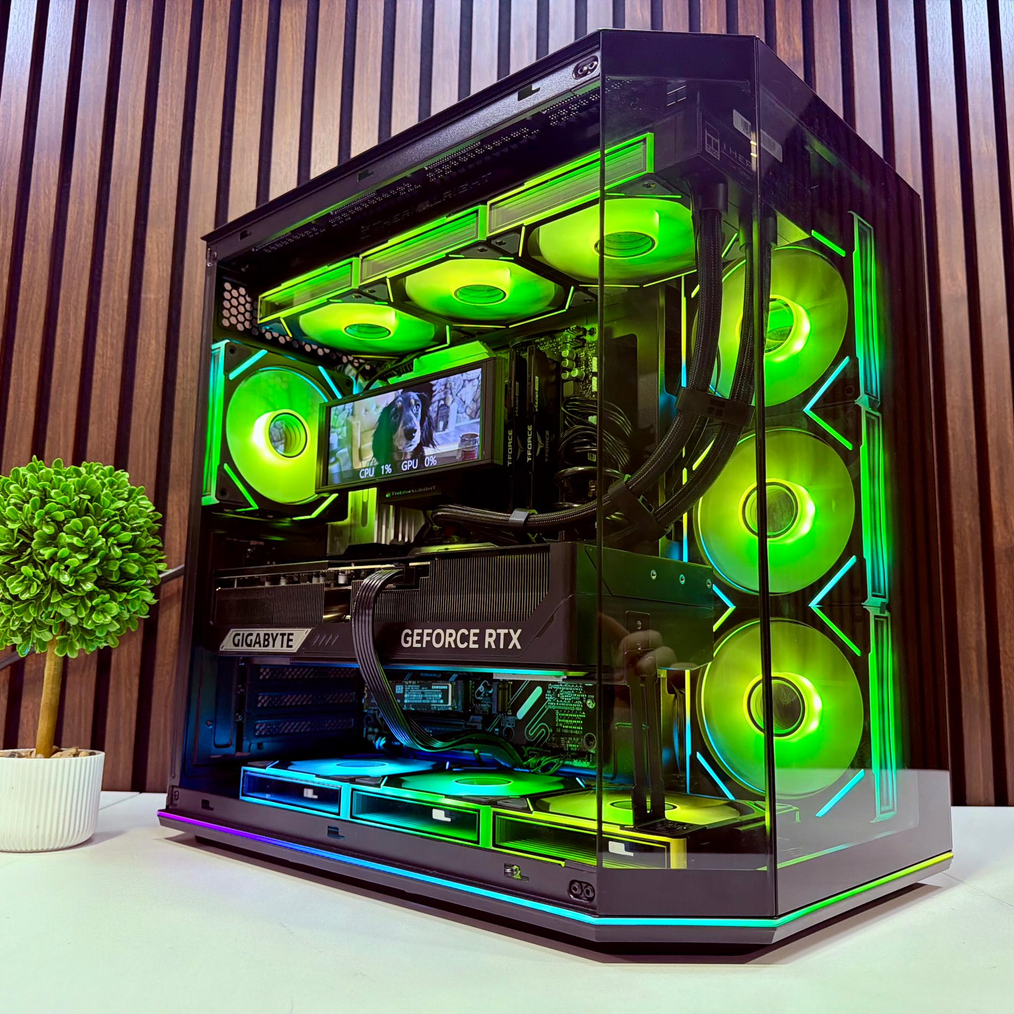 RTX 5090 | Ryzen 9950X3D | 64GB DDR5 | 4TB M.2 | 1200 Watt Gold PSU | LCD AIO