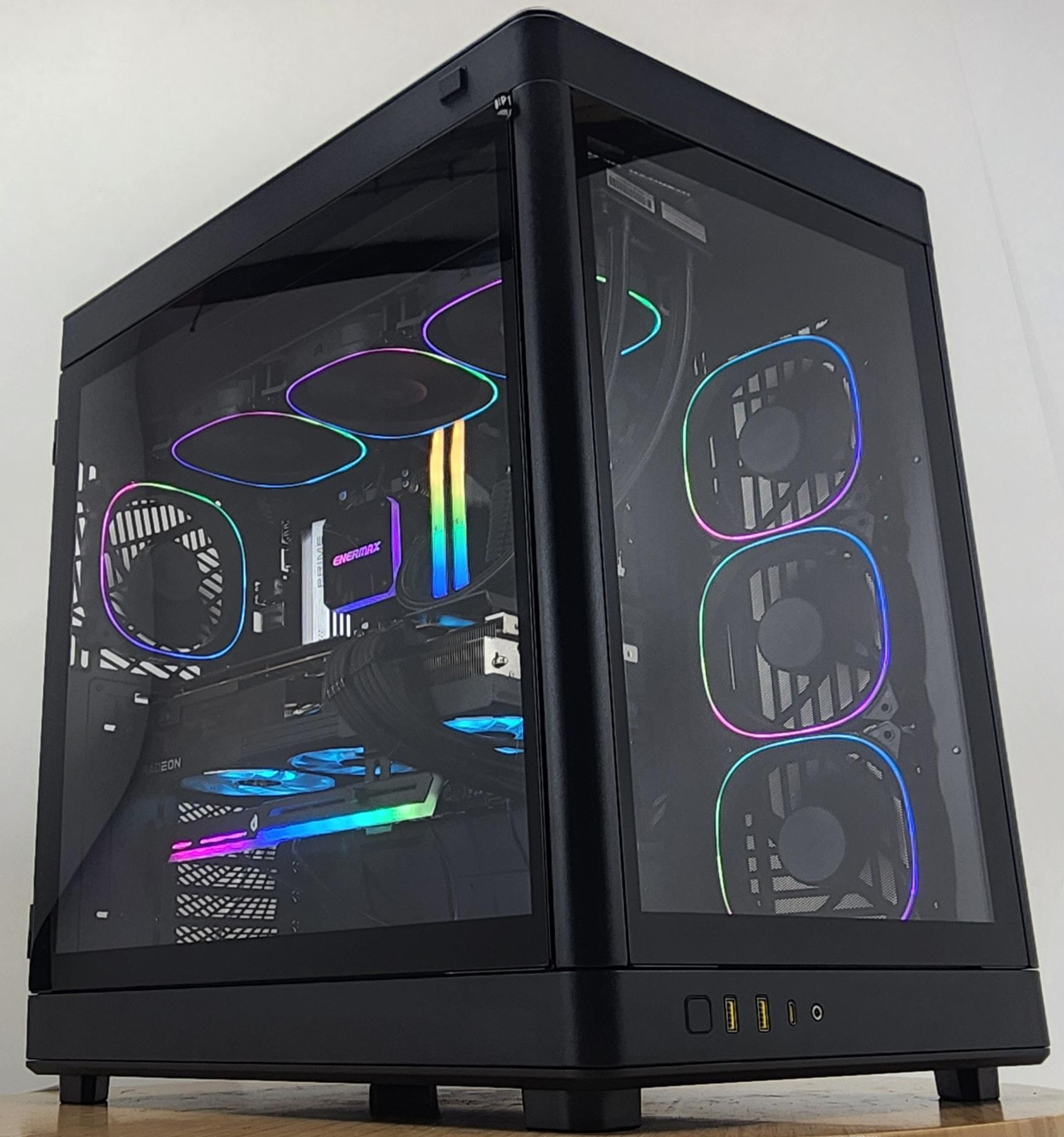 Gaming PC Ryzen 9 9900X 48GB RAM 2TB SSD RX 7900 XTX 24GB Windows 11 Computer