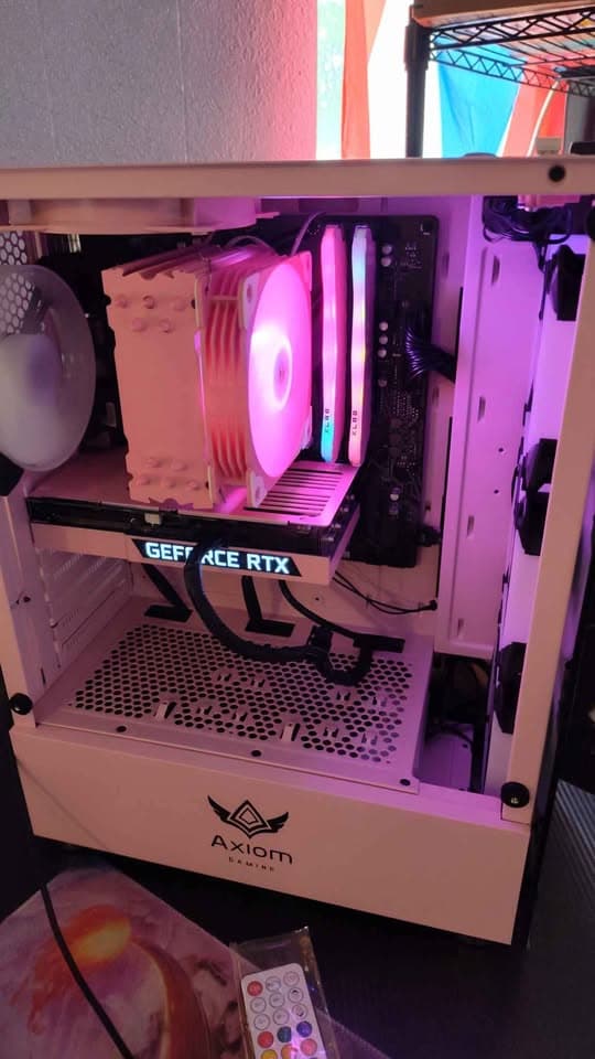 PINK Gaming PC AMD RYZEN 7 5700x RTX 3060Ti 8gb Video Editing Stream Tiktok Kick Twitch