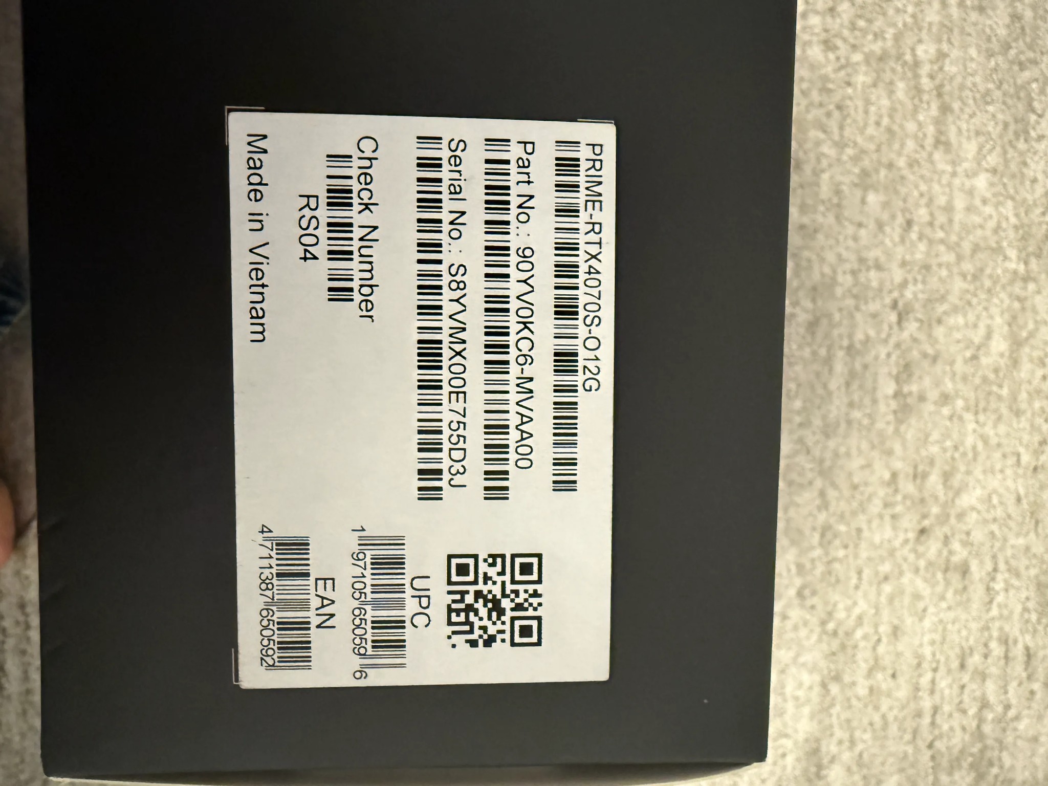 ASUS NVIDIA GeForce RTX 4070 Super Prime Overclocked Triple Fan 12GB GDDR6X PCIe 4.0 Graphics Card