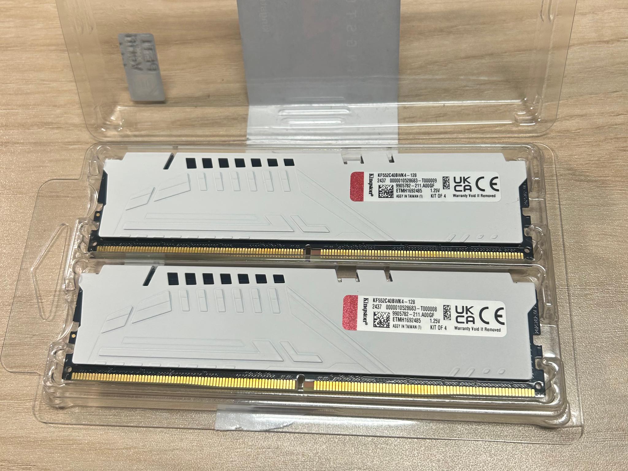64 GB White Kingston Fury Beast DDR5 Ram