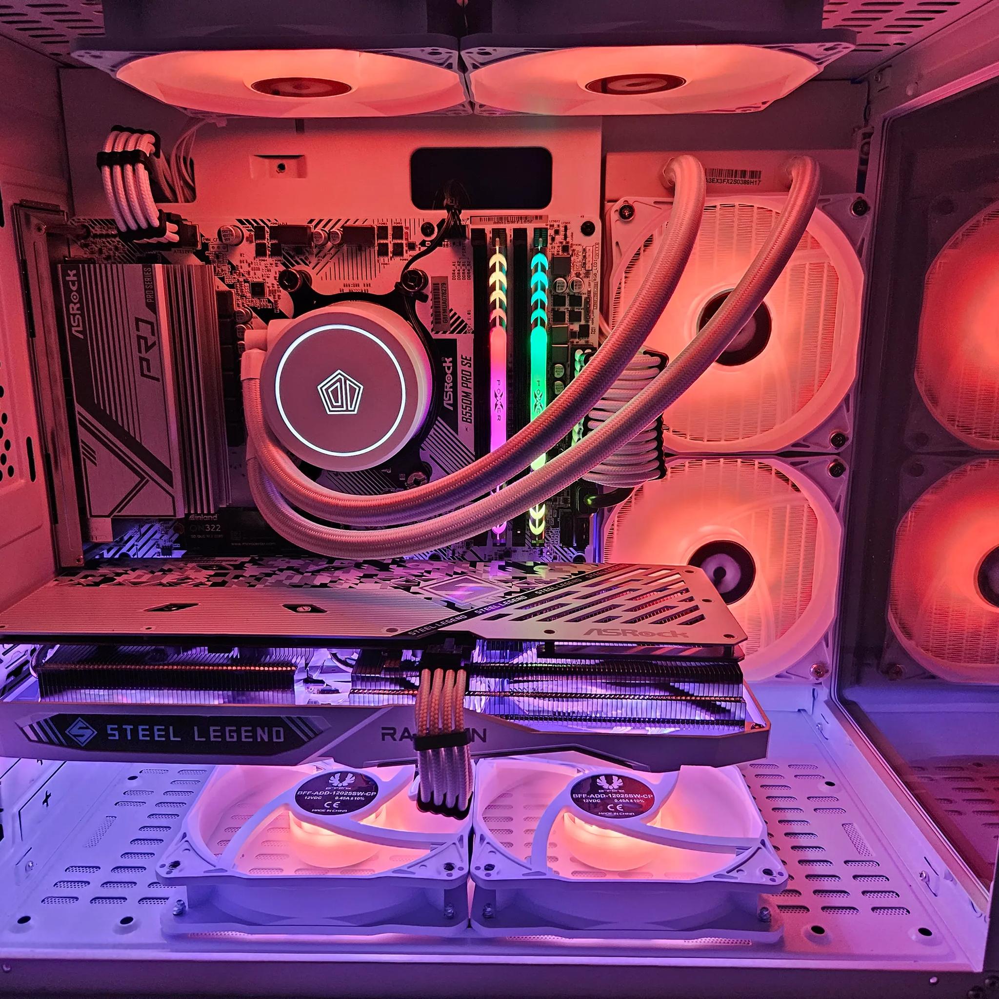 Spooky Season deal! Arctic Beast Liquid cooled RIG Ryzen 7 5700X / 32GB RAM/ 2TB SSD/ RX 6650 XT