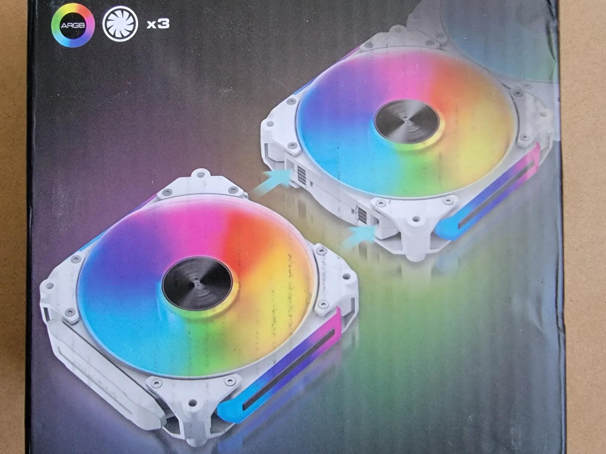 3 Pack Cougar Apolar 120mm RGB Fans - White - Used