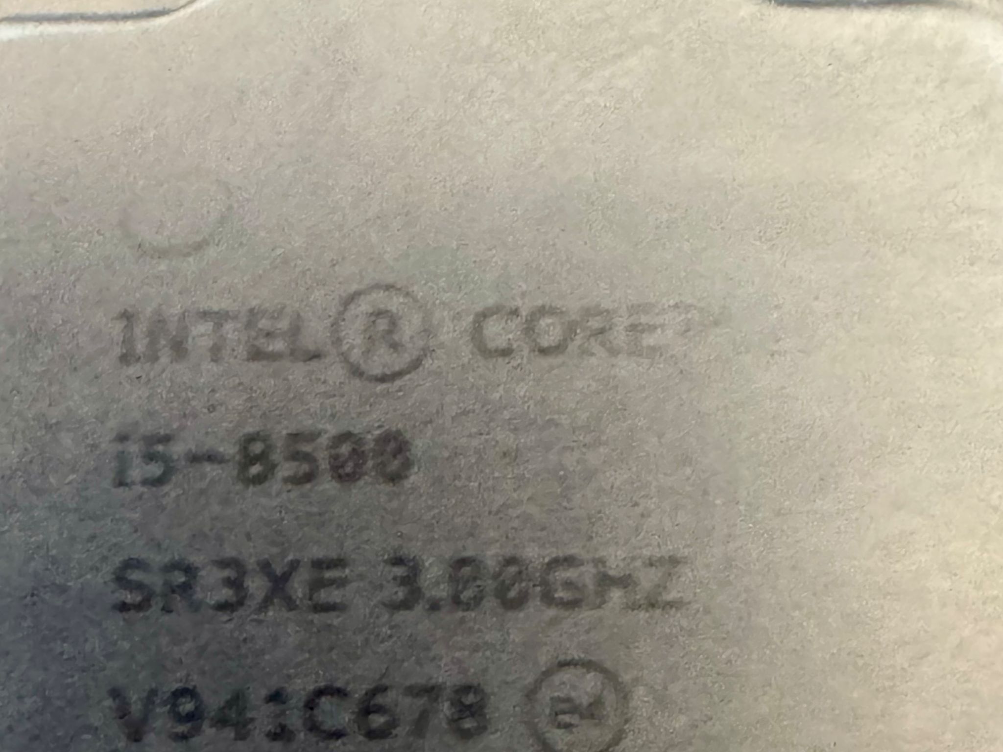 Intel 8th Gen Core i5-8500 SR3XE 3.0GHz (Turbo 4.1GHz) 6-Core 9MB LGA-1151 CPU