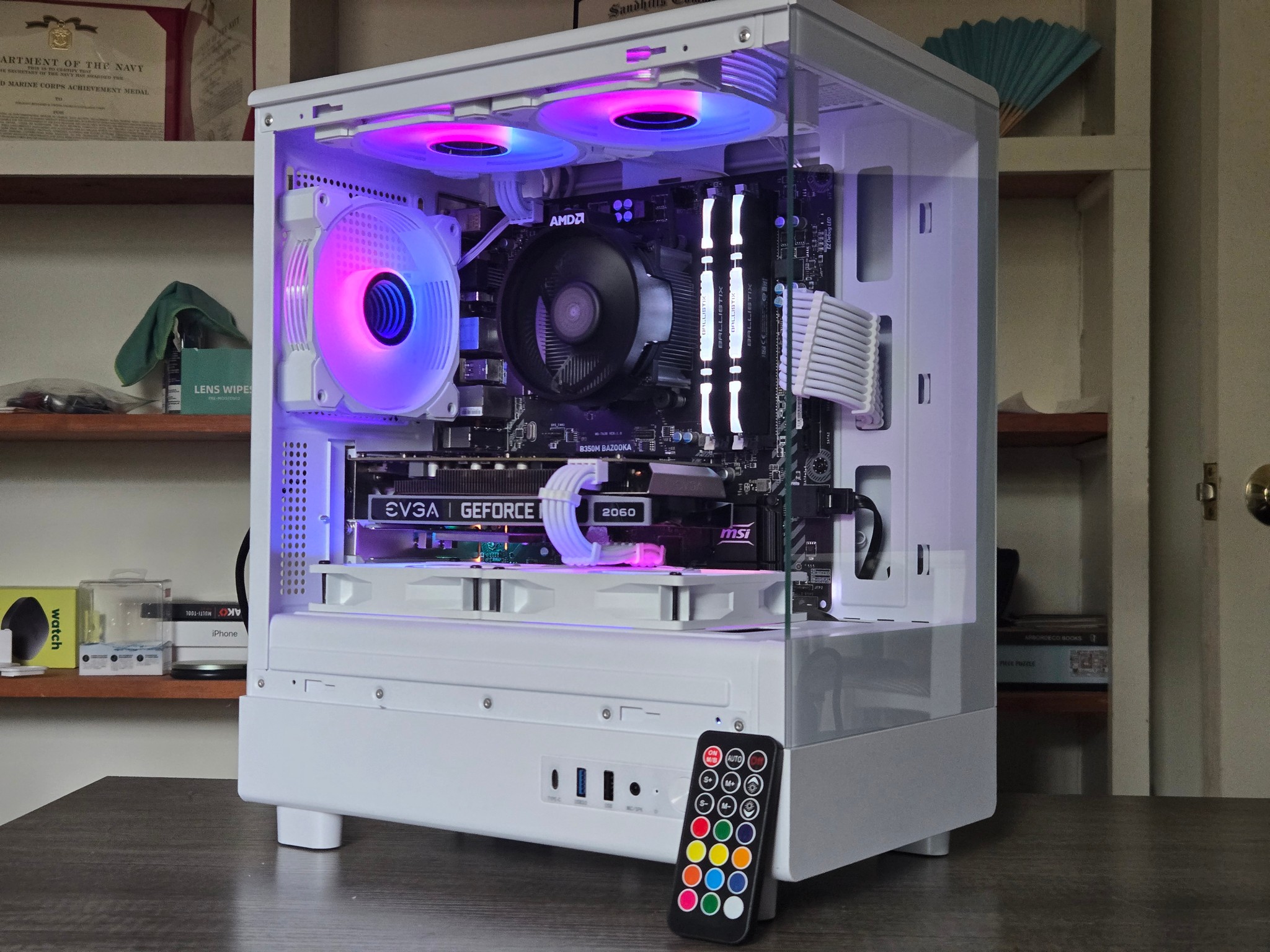 White RGB Gaming PC | R5 2600 | RTX 2060 6GB | 16GB | 1TB | ARGB | Wi-Fi + BT | 550W 80+ Gold