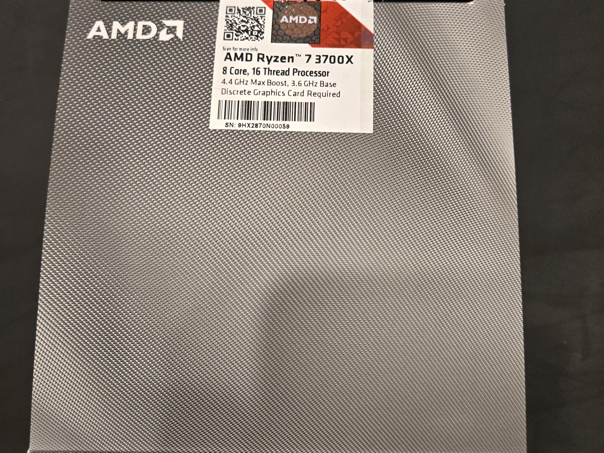 AMD Ryzen 7 3700X 8-Core, 16-Thread Unlocked Desktop Processor (AM4 Socket)