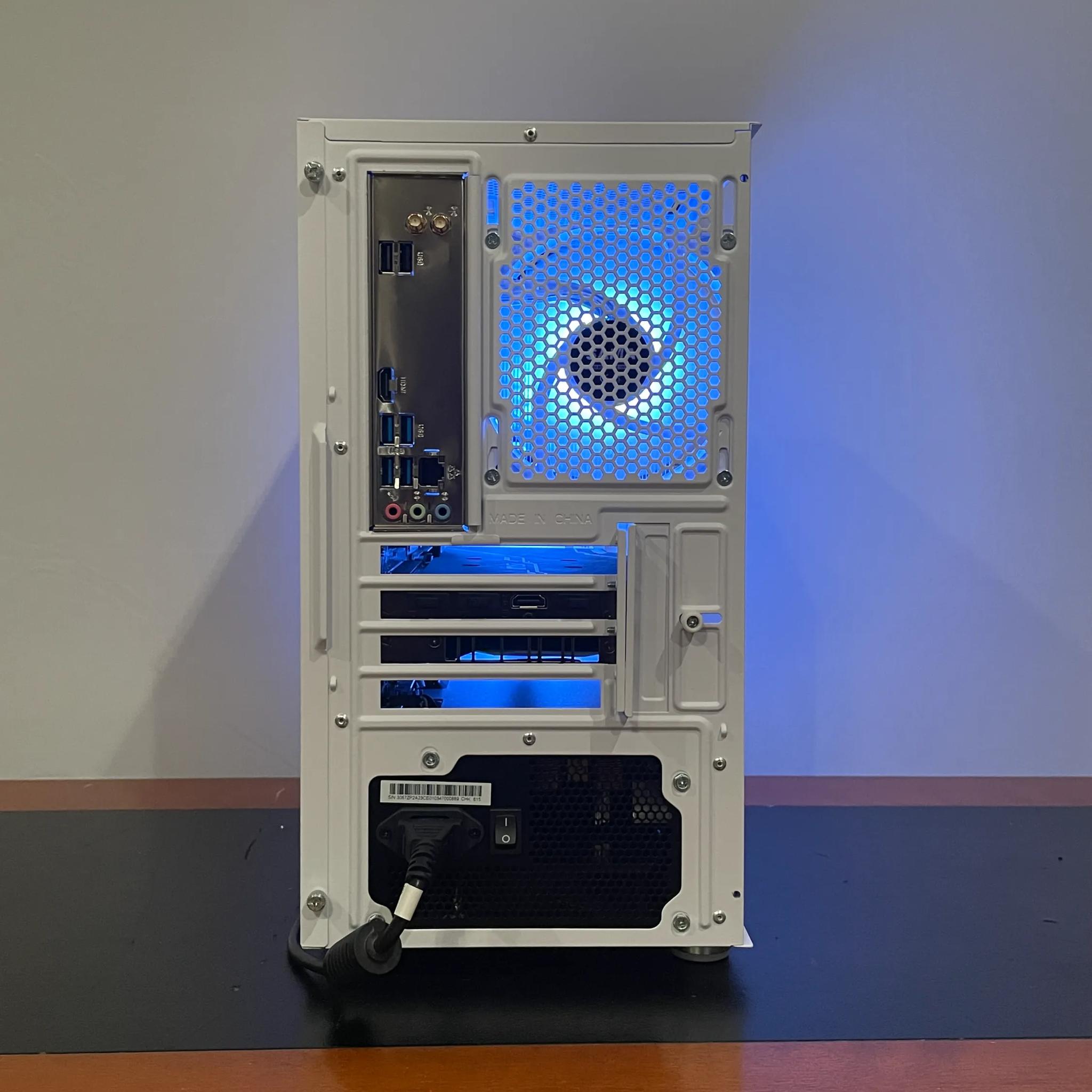 ⚪ White 1080p PC | RTX 2060 12GB | Ryzen 5 3600 | WiFi and Bluetooth | ARGB Control ⚪
