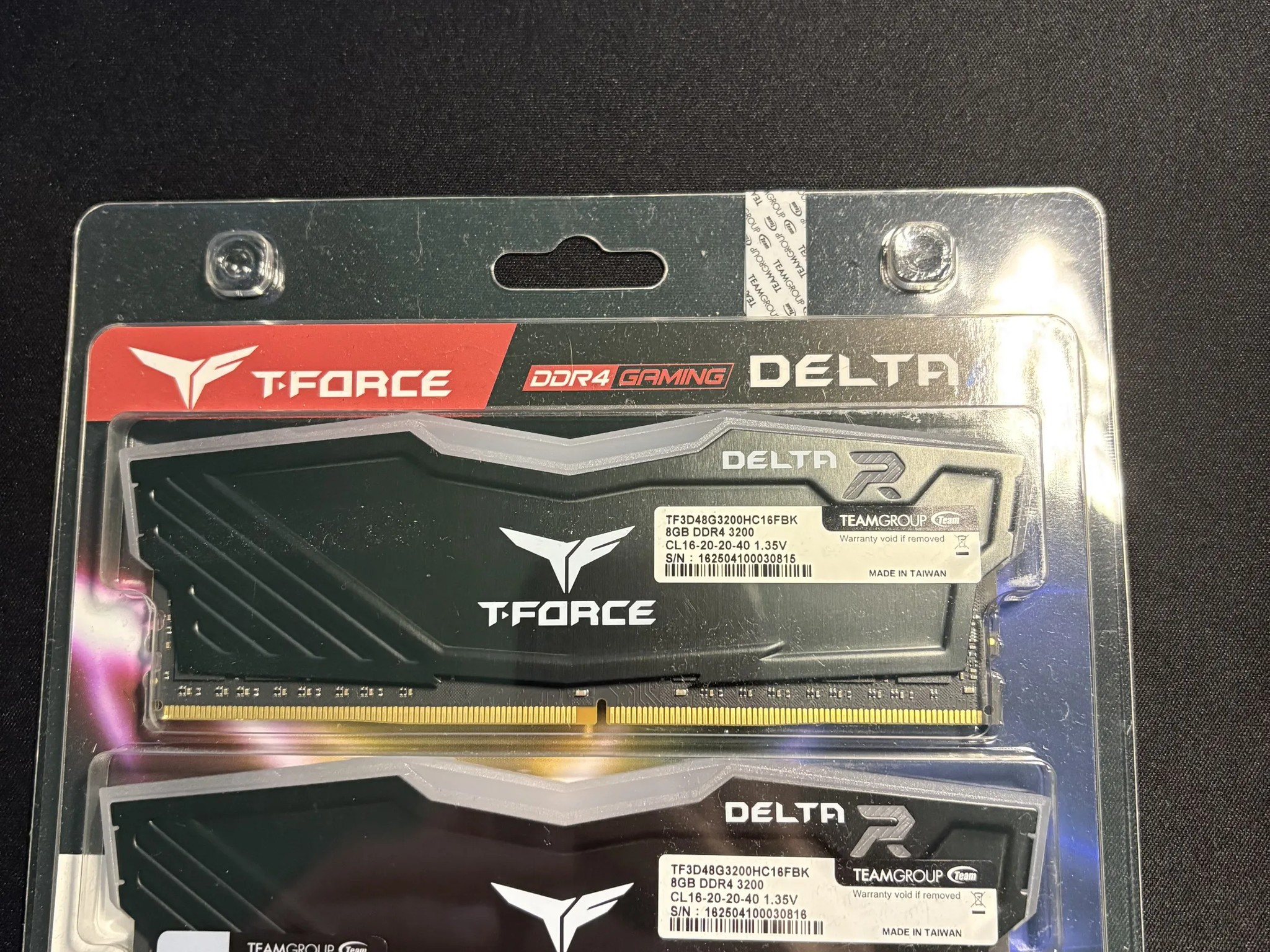 T Force Delta RGB DDR4 16GB (3200MTs | 16-20-20-40) Ram Kit *Still Factory Sealed*