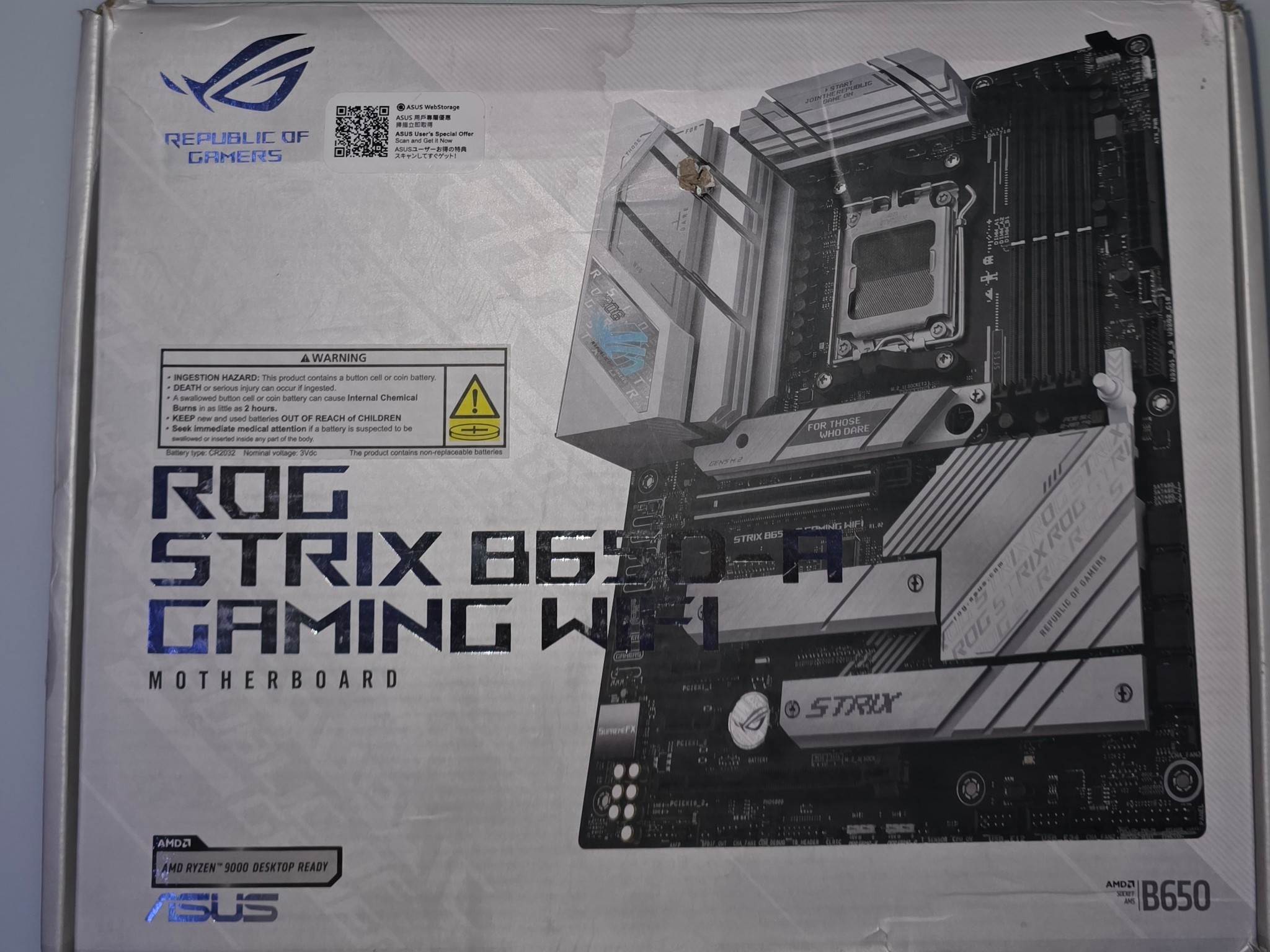 ASUS ROG Strix B650-A Gaming WiFi (White) - Brand New, Never Used