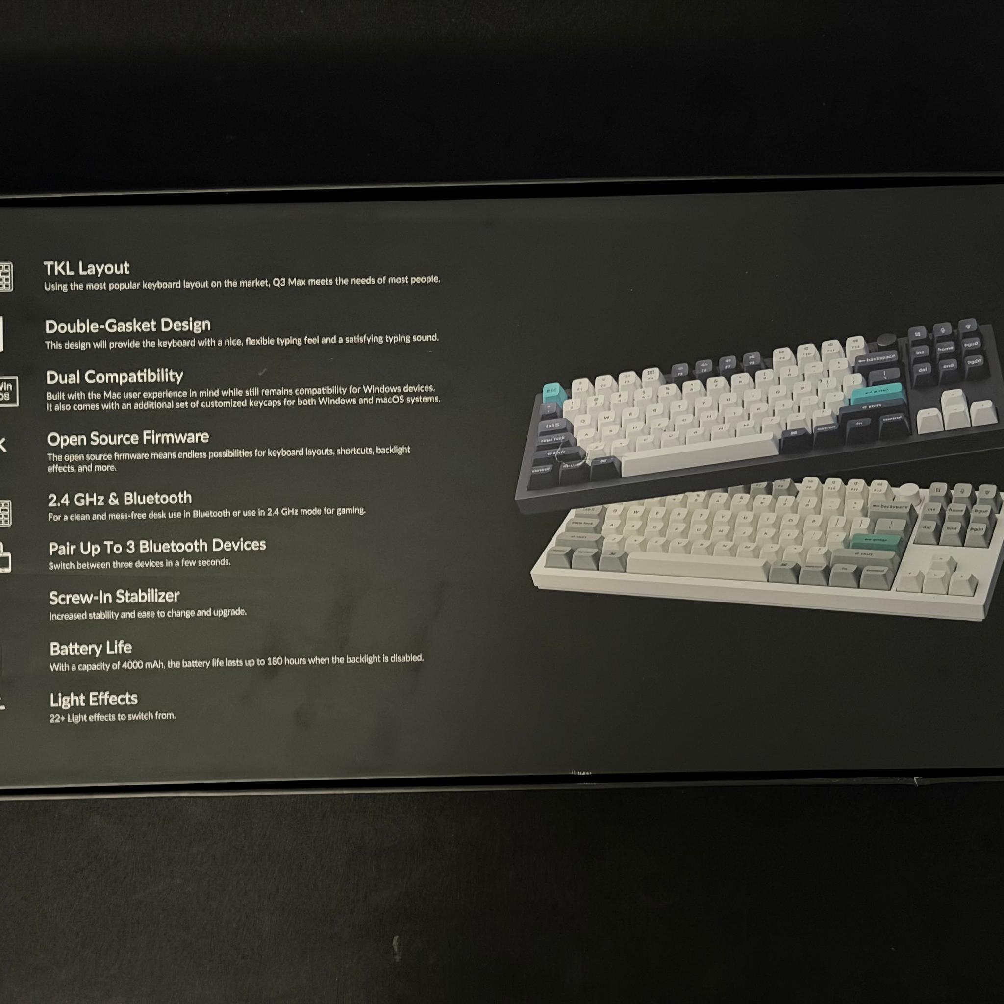 Keychron Q3 Max Wireless RBG Mechanical Keyboard
