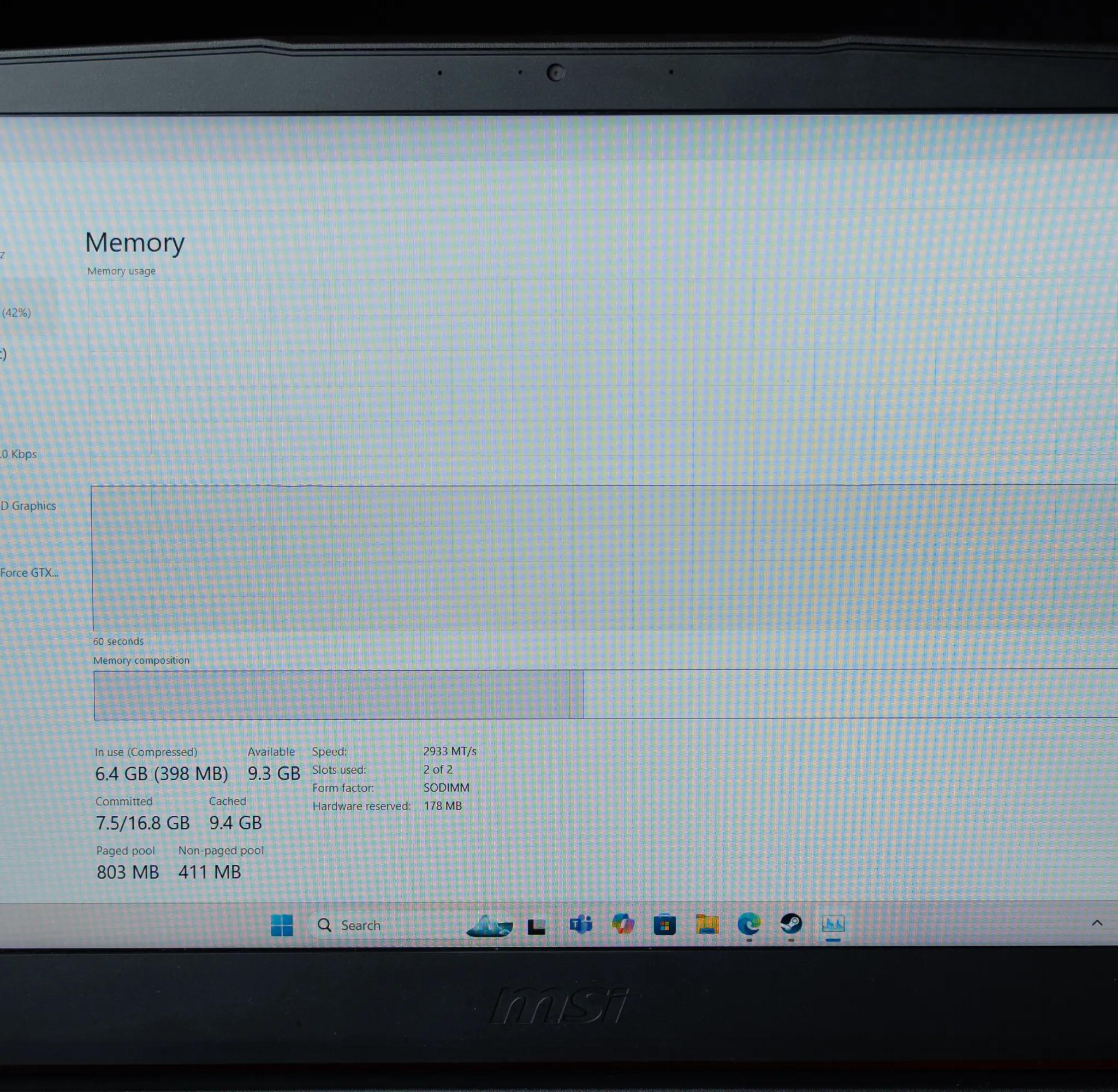 MSI GF63 Thin- GTX 1650- i5 10500H- 1TB M.2-16GB RAM 15.6"
