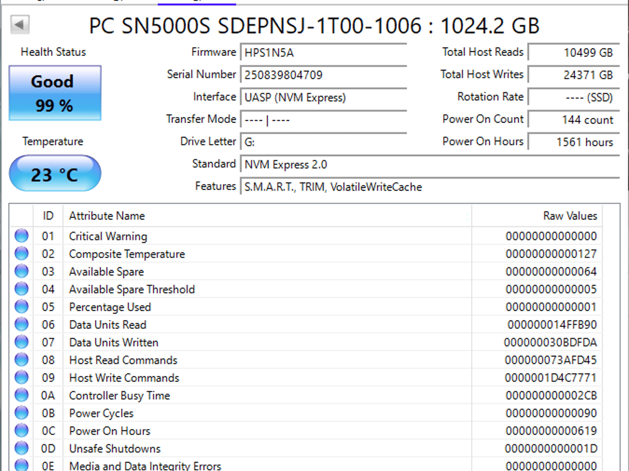 SanDisk PC SN5000S 1TB Gen 4 NVME M.2 SSD