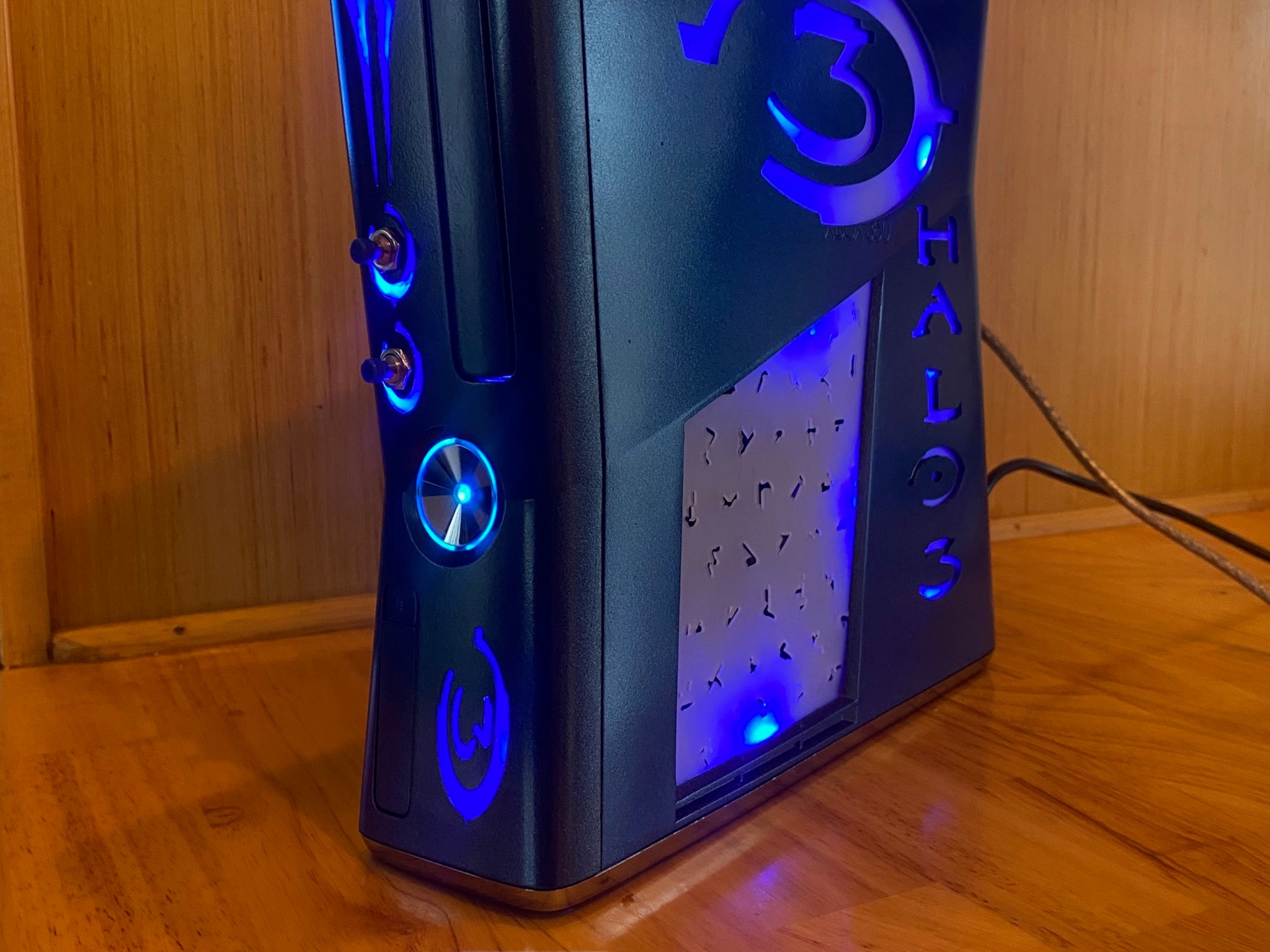 RGH3 Xbox 360 Slim - CASE MODS - Halo 3 Themed