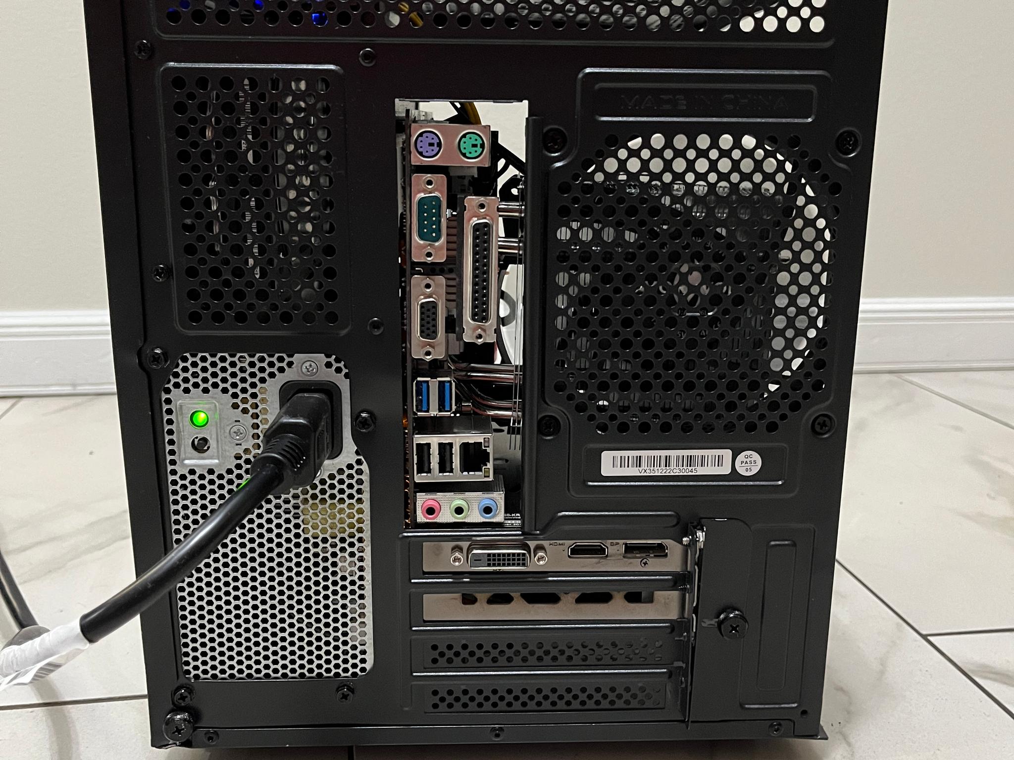 RTX 2060,Intel i5-7500,16GB RAM,870 GB Storage,Gaming PC w/Wi-Fi & BT-Defective Case,See Description