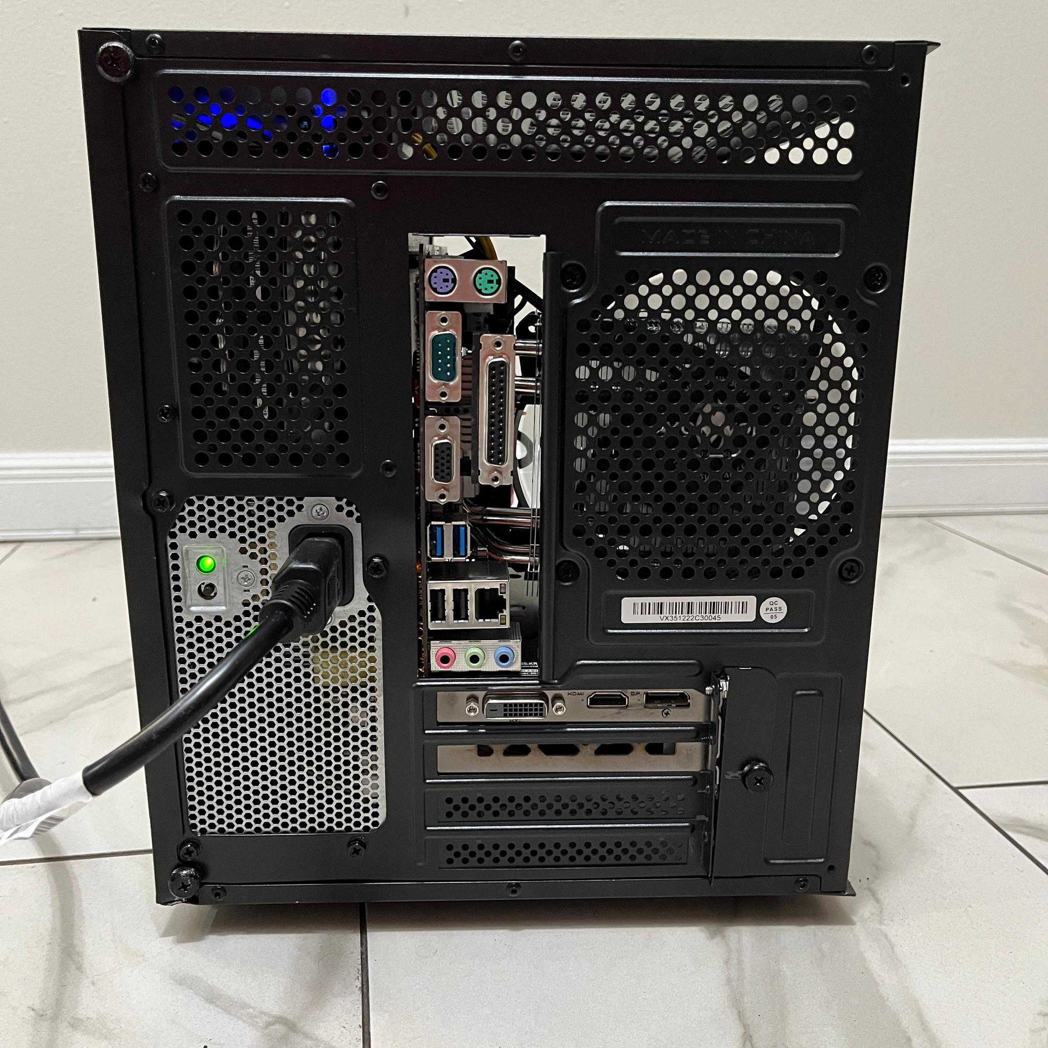 RTX 2060,Intel i5-7500,16GB RAM,870 GB Storage,Gaming PC w/Wi-Fi & BT-Defective Case,See Description