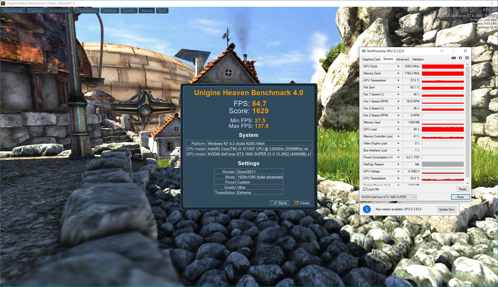 PNY GeForce GTX 1660 SUPER 6GB XLR8 Gaming Overclocked Edition, Used.