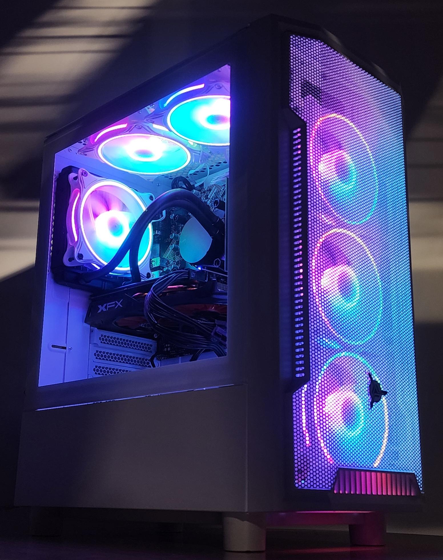 Gaming PC i3-10105F 8GB RAM 128GB SSD + 500GB HDD RX 570 8GB Windows 11 Computer