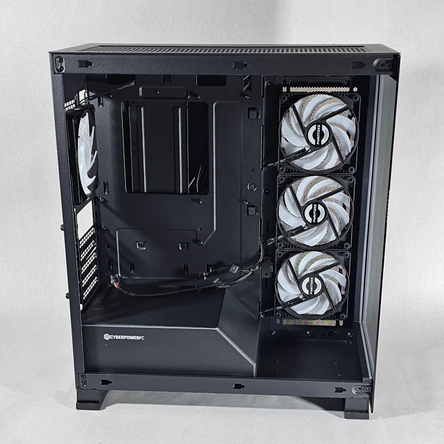 CyberPowerPC ATX PC Case with Tempered Glass and 4 RGB Fans