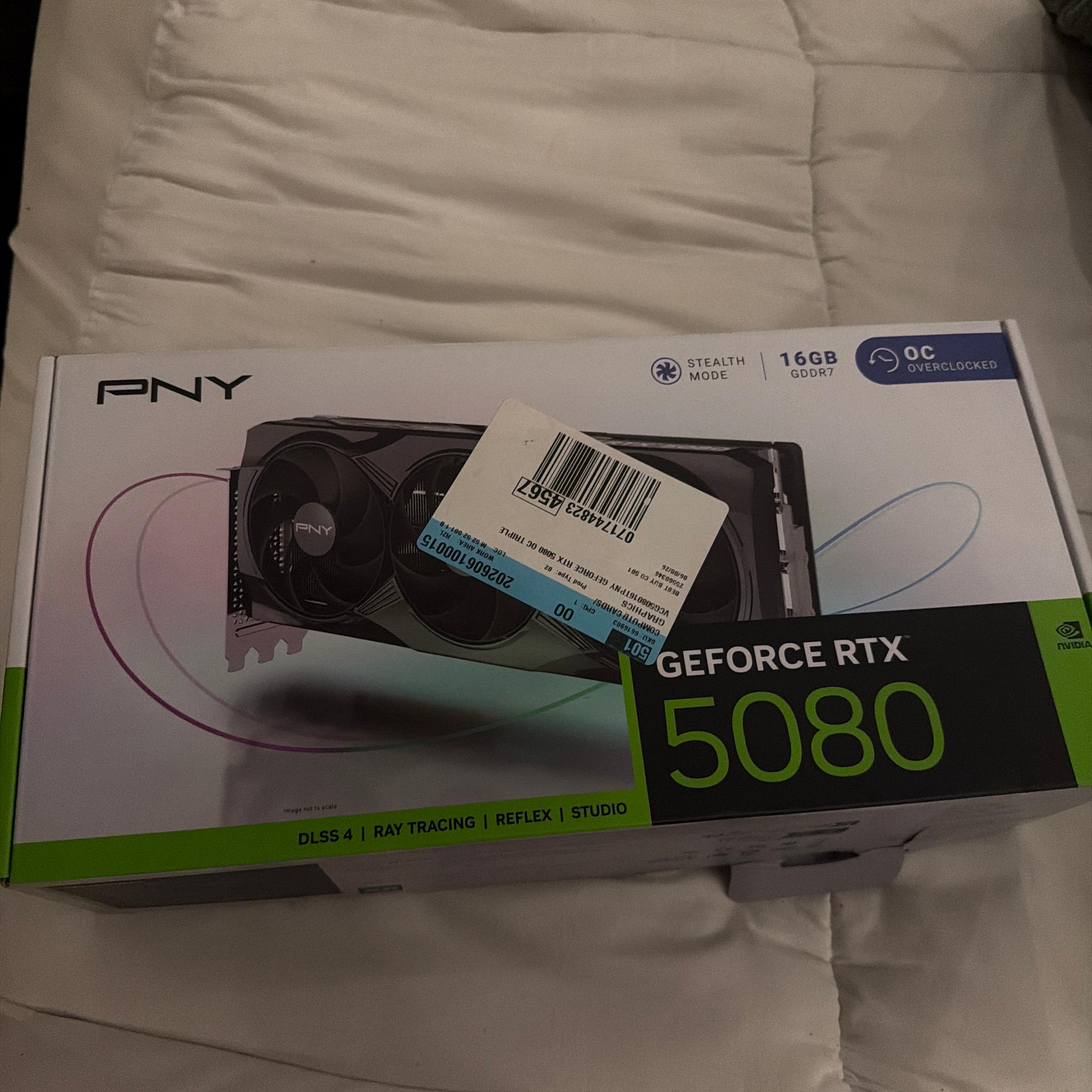 PNY GeForce RTX 5080 Overclocked Triple Fan