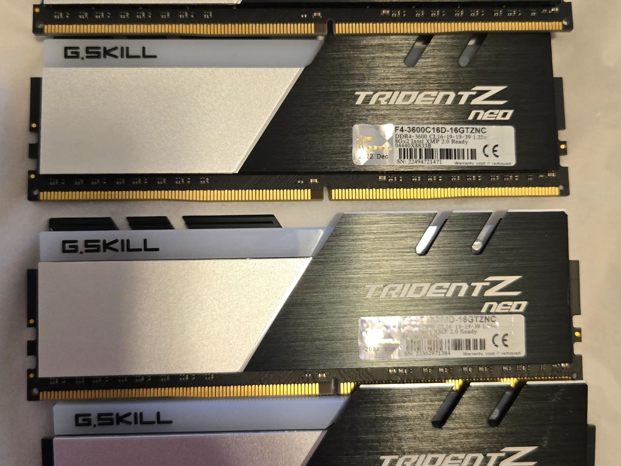 GSkill Trident Z NEO 32GB (4x8GB) RGB DDR4-3600 CL16 || AMD EXPO || INTEL XMP