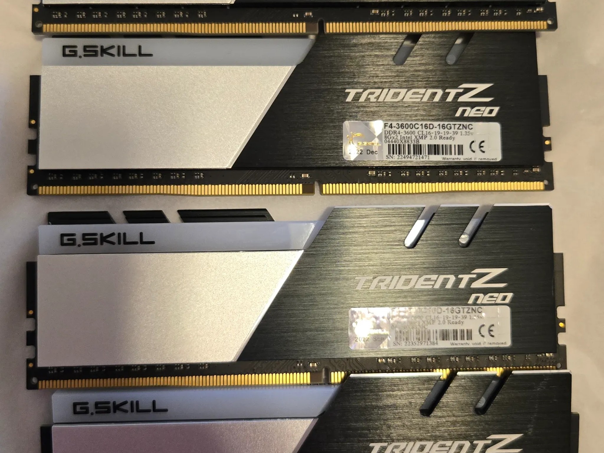 GSkill Trident Z NEO 32GB (4x8GB) RGB DDR4-3600 CL16 || AMD EXPO || INTEL XMP