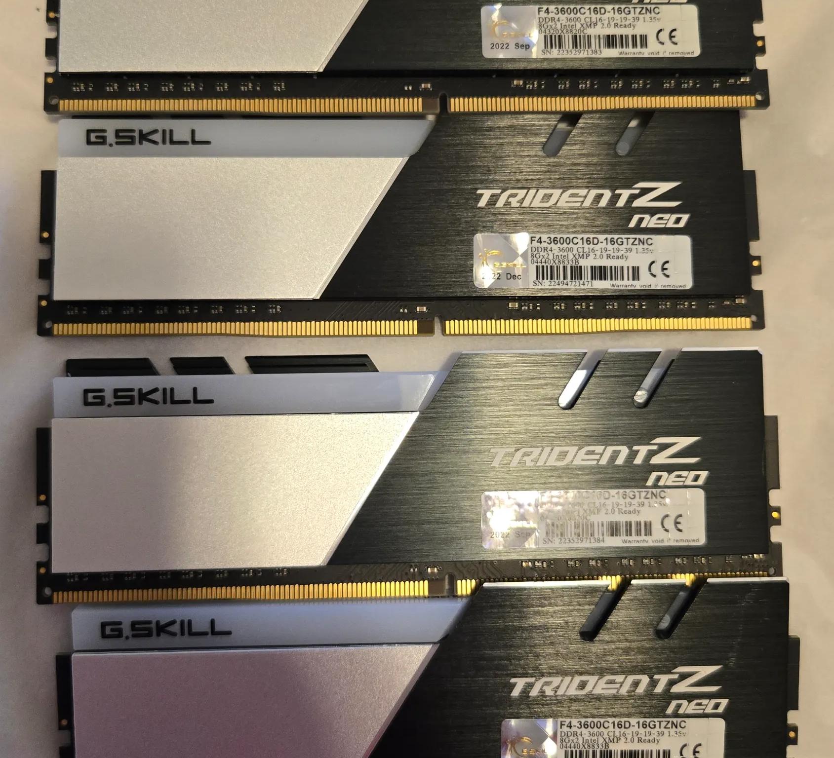 GSkill Trident Z NEO 32GB (4x8GB) RGB DDR4-3600 CL16 || AMD EXPO || INTEL XMP