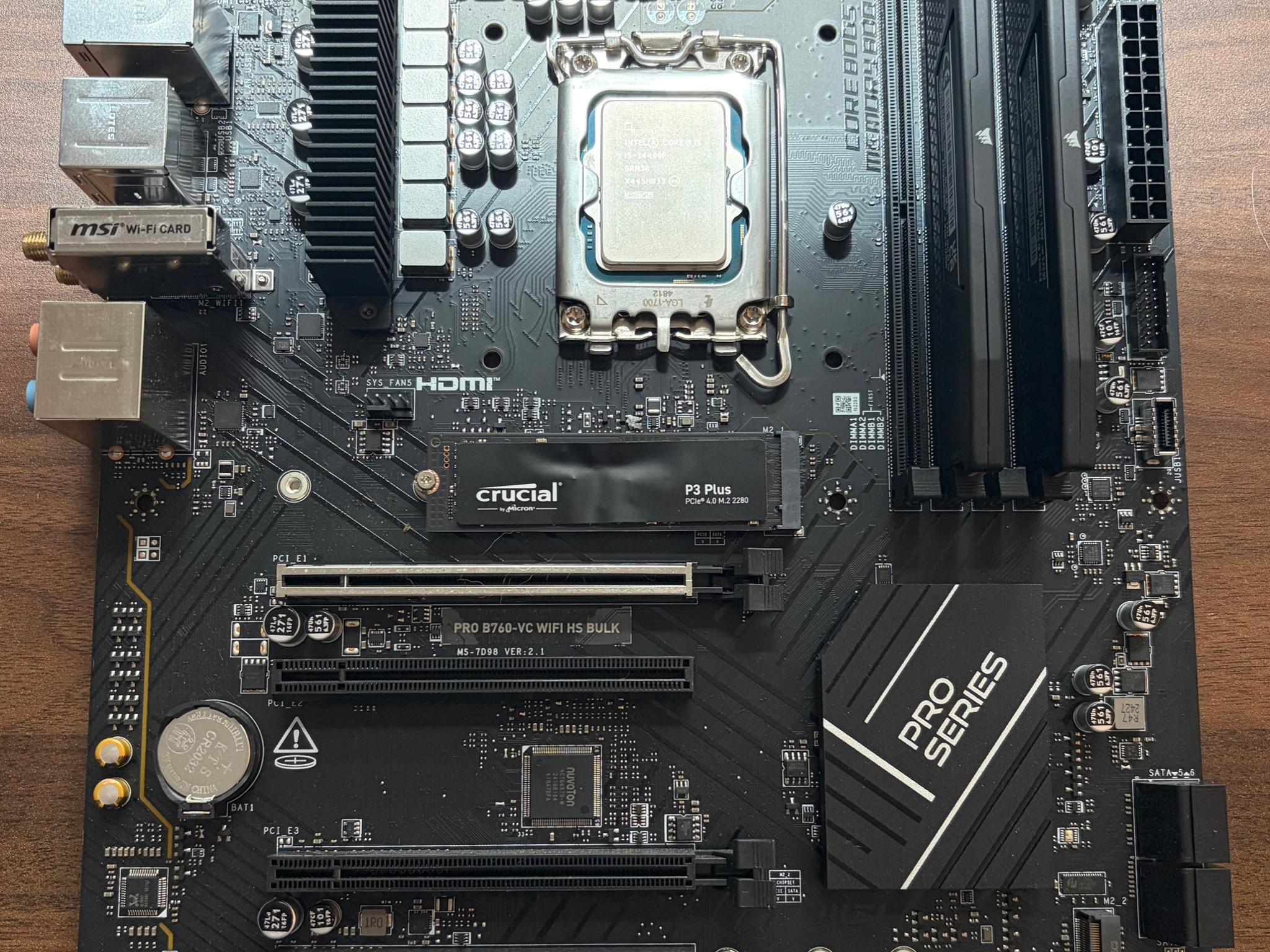 i5 14400f + B760 Motherboard + 64GB DDR5 + 1TB Gen 4.0 NVMe