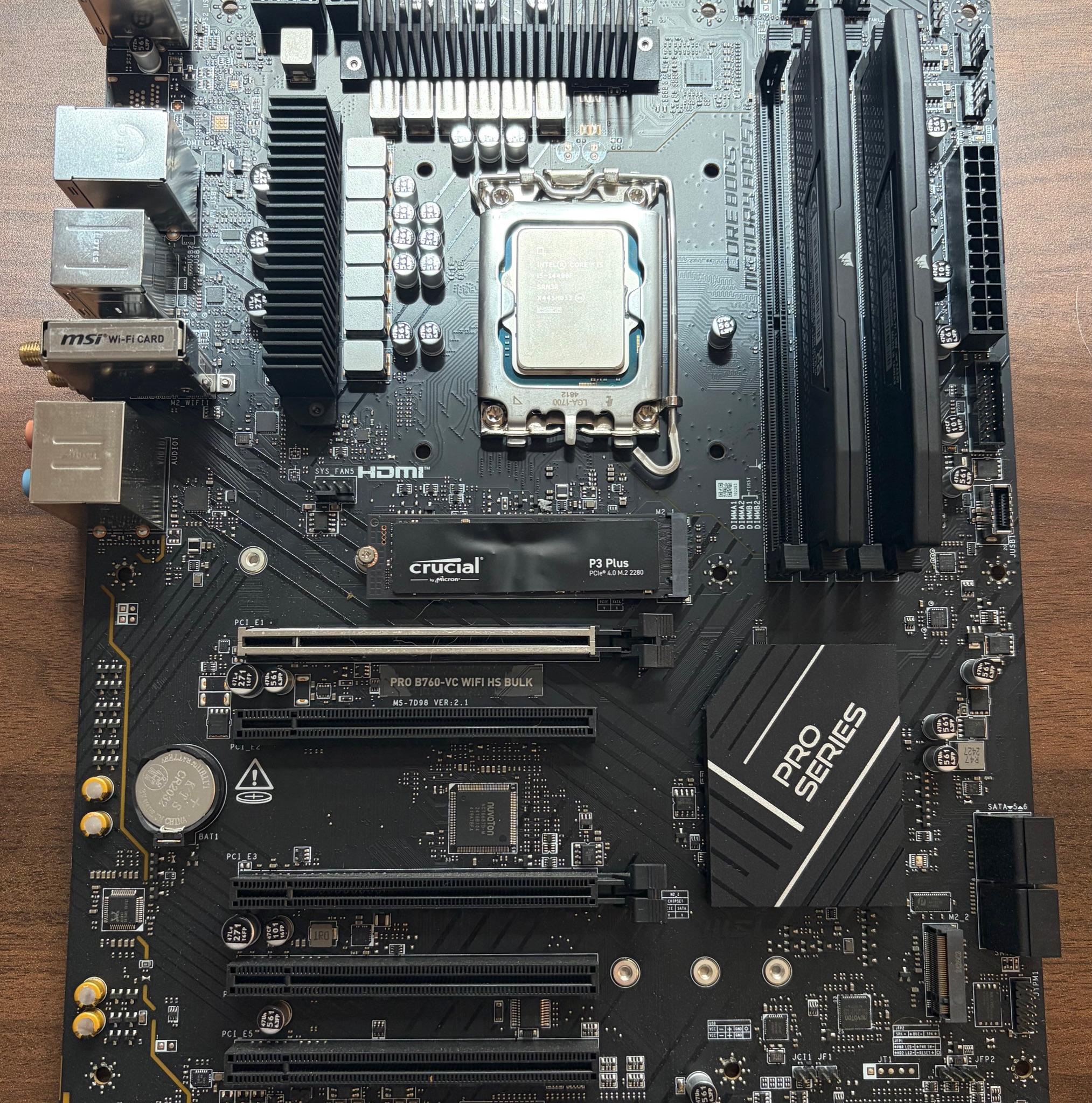 i5 14400f + B760 Motherboard + 64GB DDR5 + 1TB Gen 4.0 NVMe