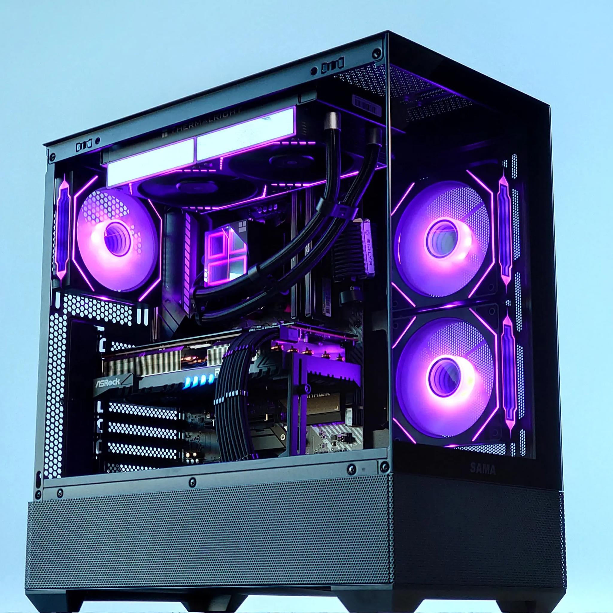 💧🧬Liquid Cooled Gaming PC🚀 AMD RX 7800 XT 16GB🚀AMD Ryzen 7 5700X3D 3D V-Cache🚀 32GB DDR4🚀1TB SSD