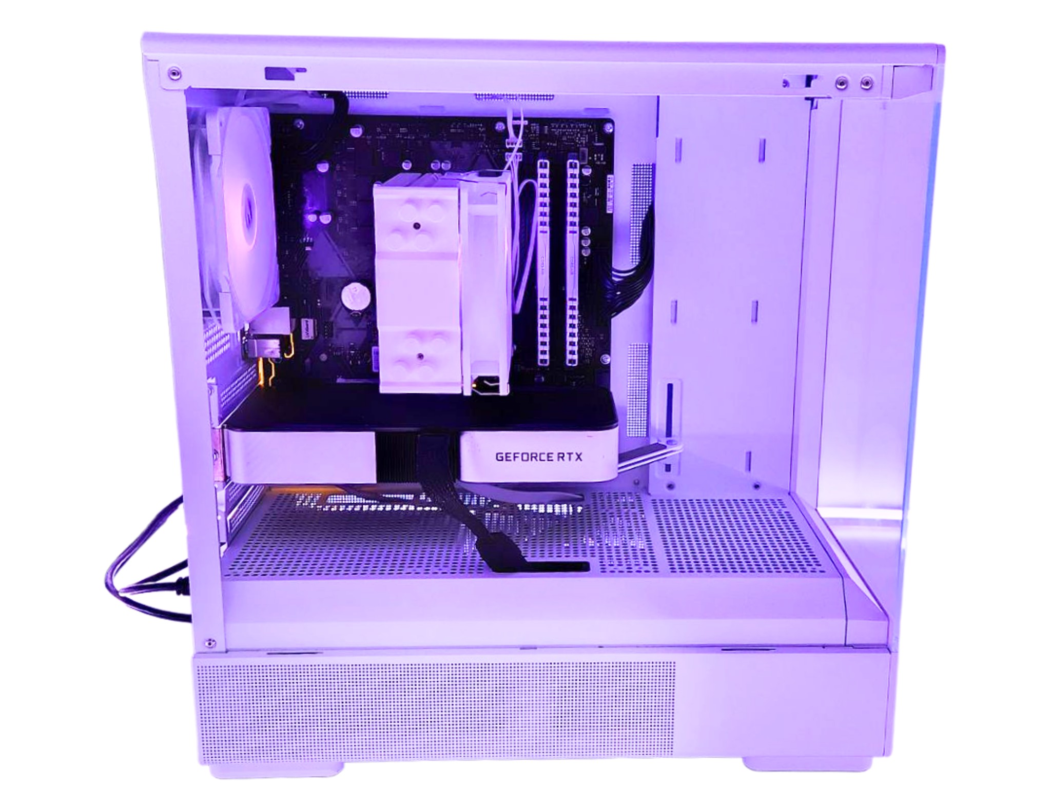 🌌 Cosmos 🌠: RTX 3060 TI | Ryzen 5 5600 | 16GB DDR4 RAM | 512GB SSD | 2 RGB Fans | White Gaming PC