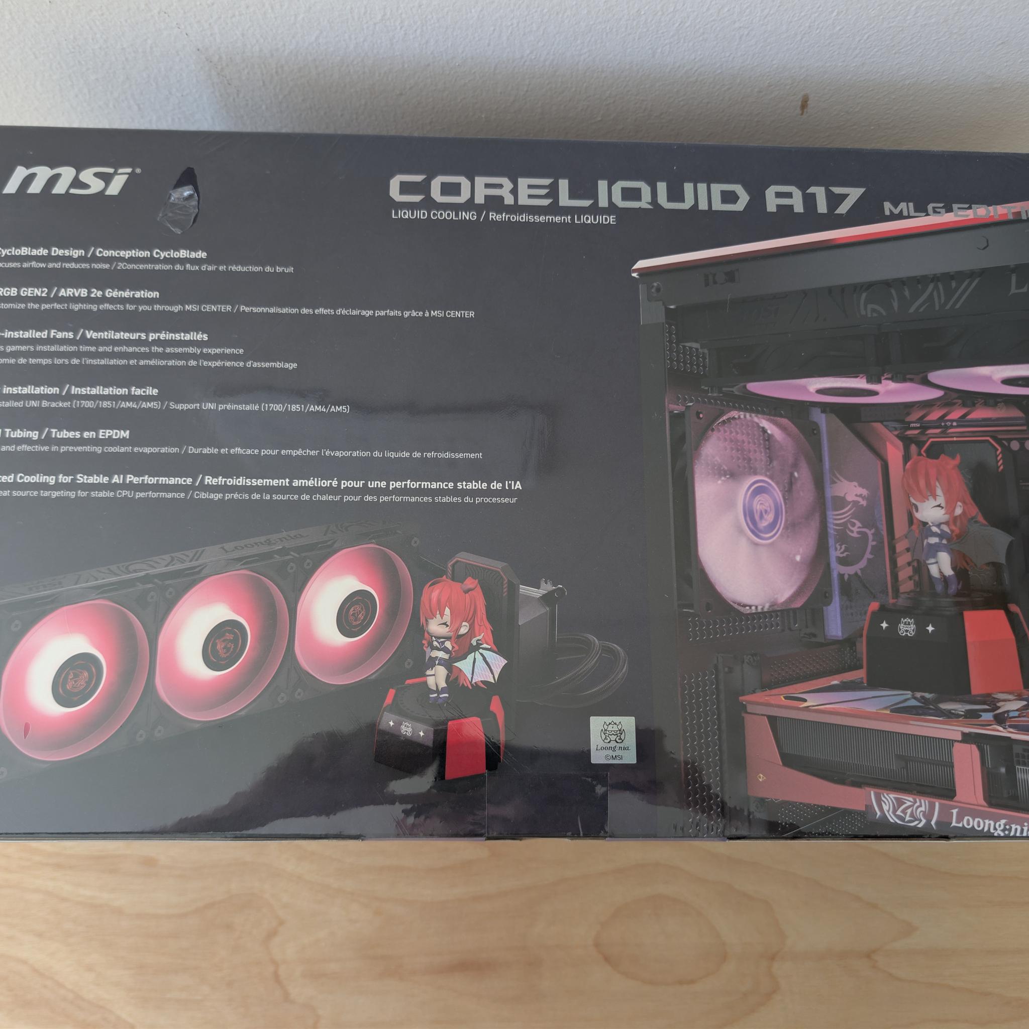 NEW MSI CORELIQUID A17 MLG Edition 360mm ARGB AIO CPU Liquid Cooler | Factory Sealed