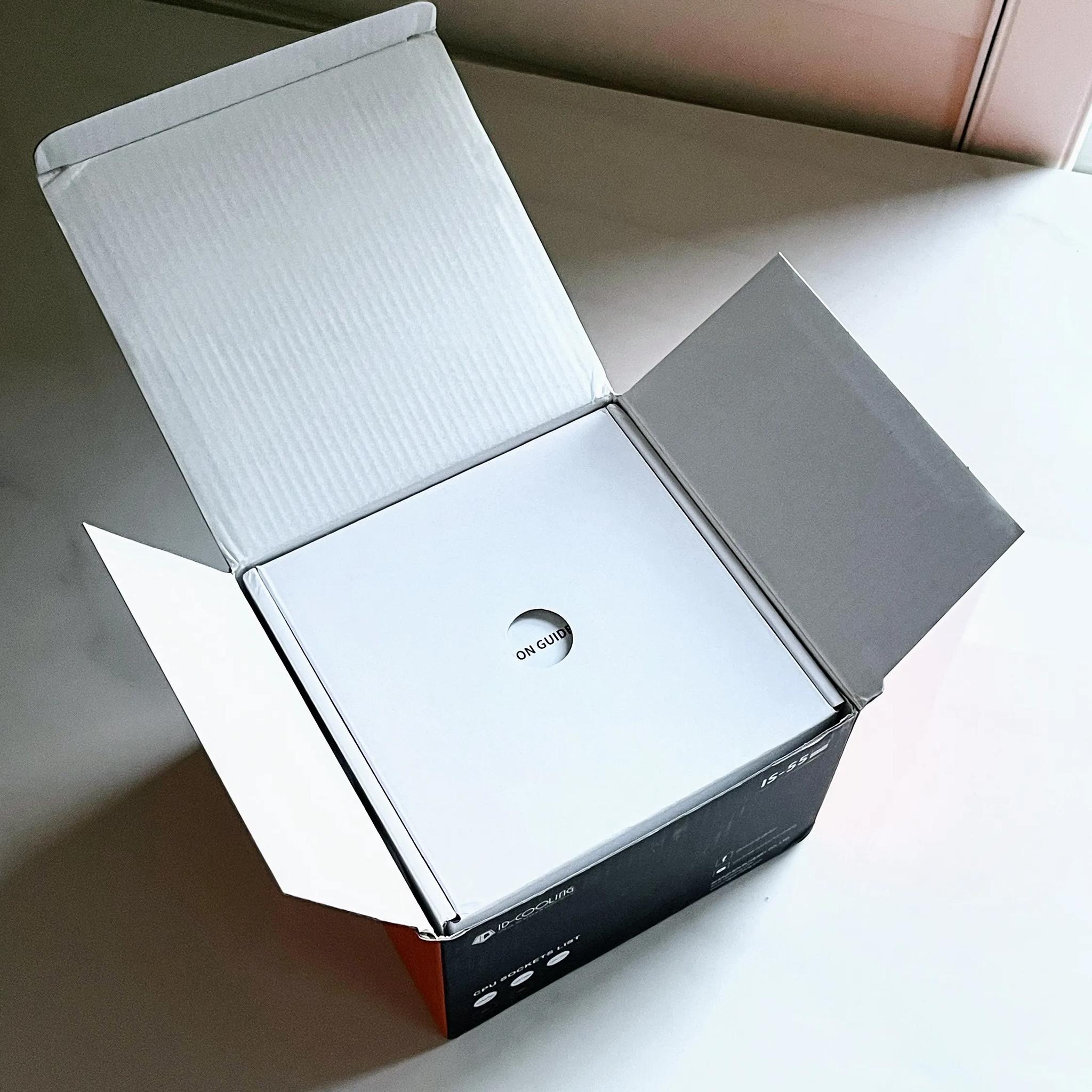 ID-COOLING IS-55 ARGB White Low Profile CPU Cooler, 57mm Height, 5 Heatpipes - Intel and AMD