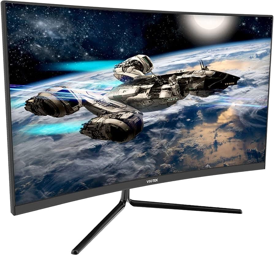 VIOTEK 27" 2560x1440p 144Hz Curved Gaming Monitor QHD Widescreen FreeSync G-Sync