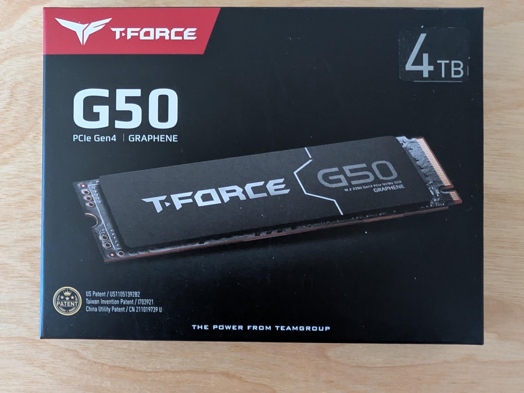 BRAND NEW TeamGroup T-FORCE G50 4TB PCIe Gen4 NVMe M.2 SSD | TLC | 5000MB/s | Graphene