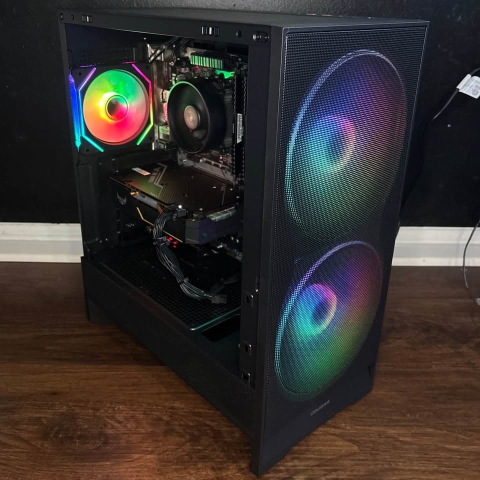 Black Gaming PC (GTX 1660 6GB + AMD Ryzen 5 2600 + 16GB DDR4 + SSD + HDD)