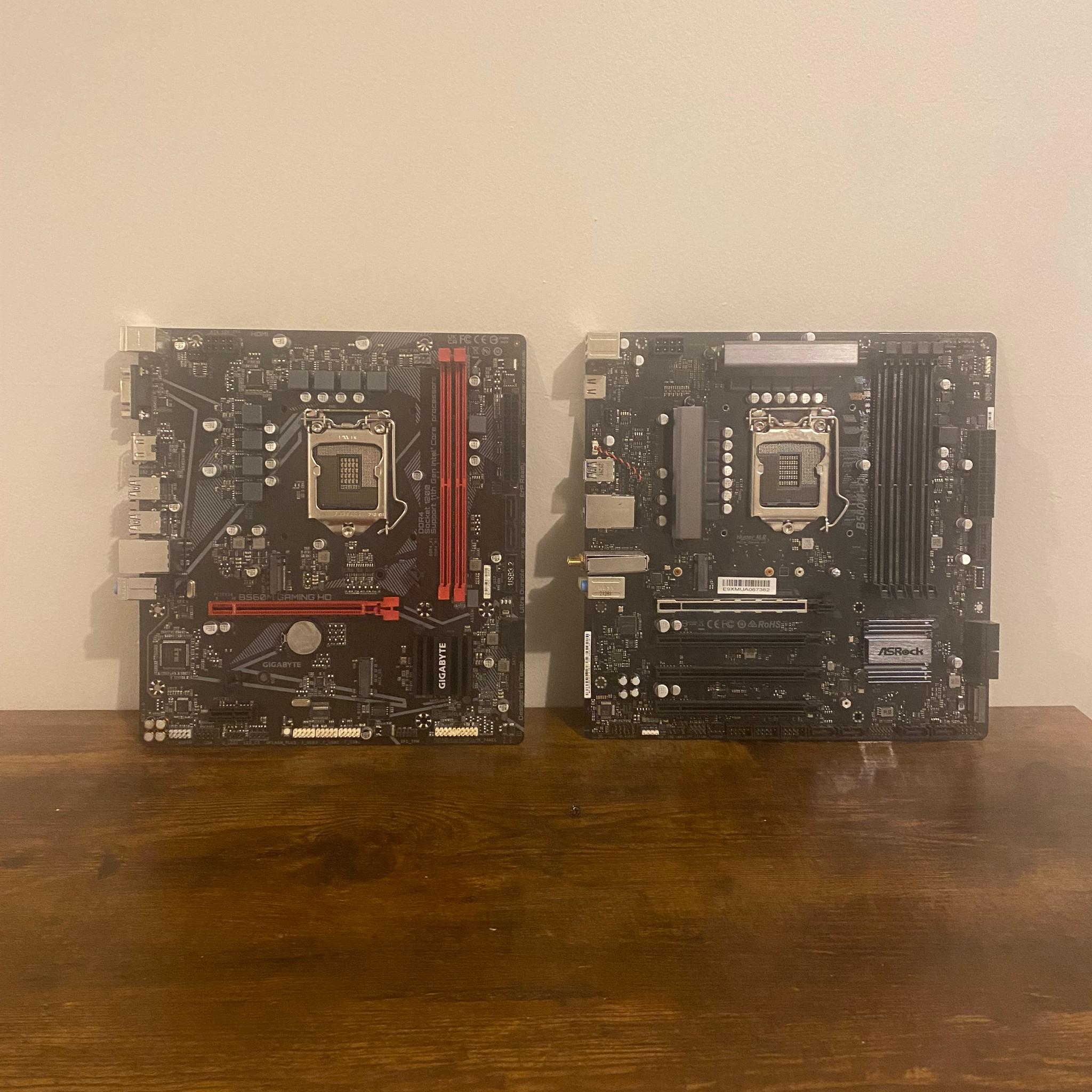 2X broken LGA 1200 motherboards