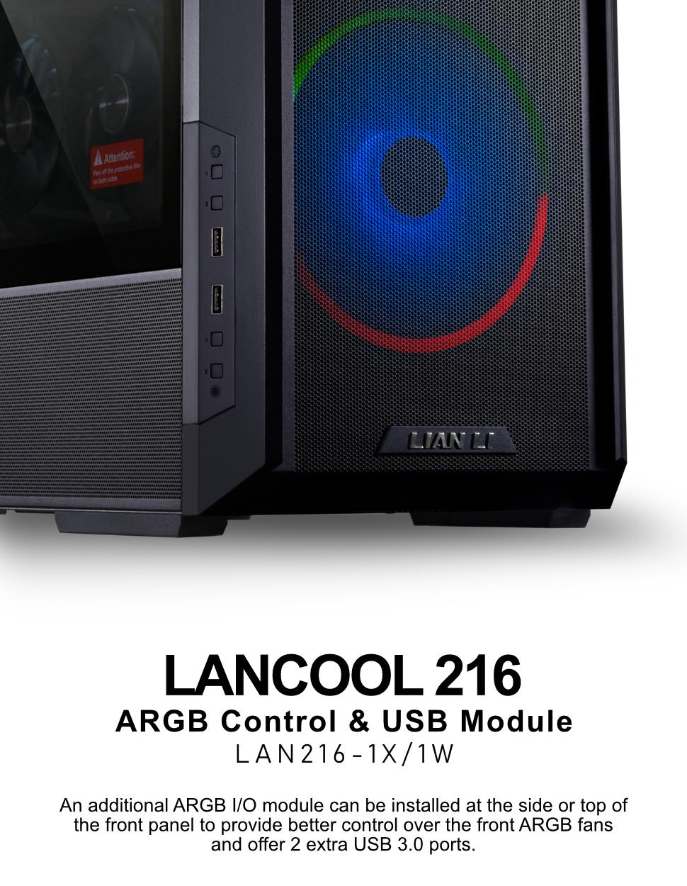 Lian Li LANCOOL 216 ARGB Control & USB Module (Black)