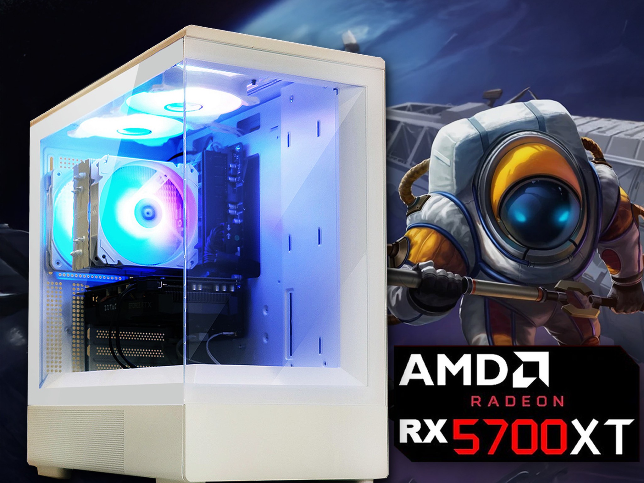 💪 RX 5700 XT, RYZEN 5 3500X, 16GB DDR4, 1TB M.2, WIFI & BT, WIN 11 | Pure Performance Gaming PC!