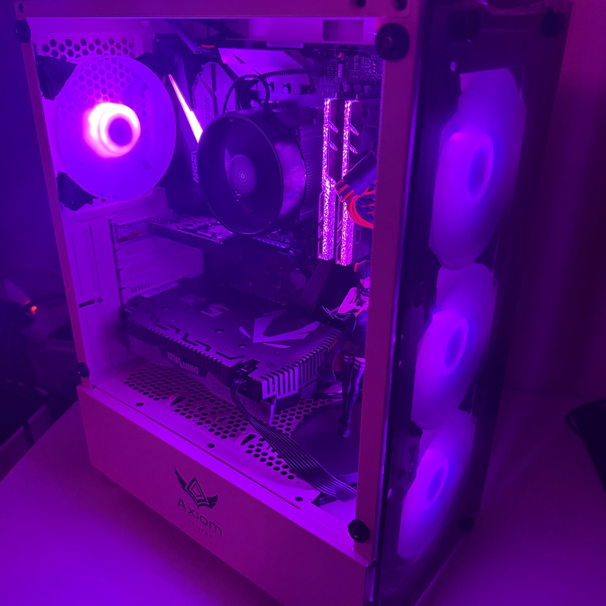Pink Sparkle✨ Gaming PC | Ryzen 5 2600X | RTX 2060 | 16GB RAM | 120GB SSD/1.5TB HDD | Windows 11 Pro