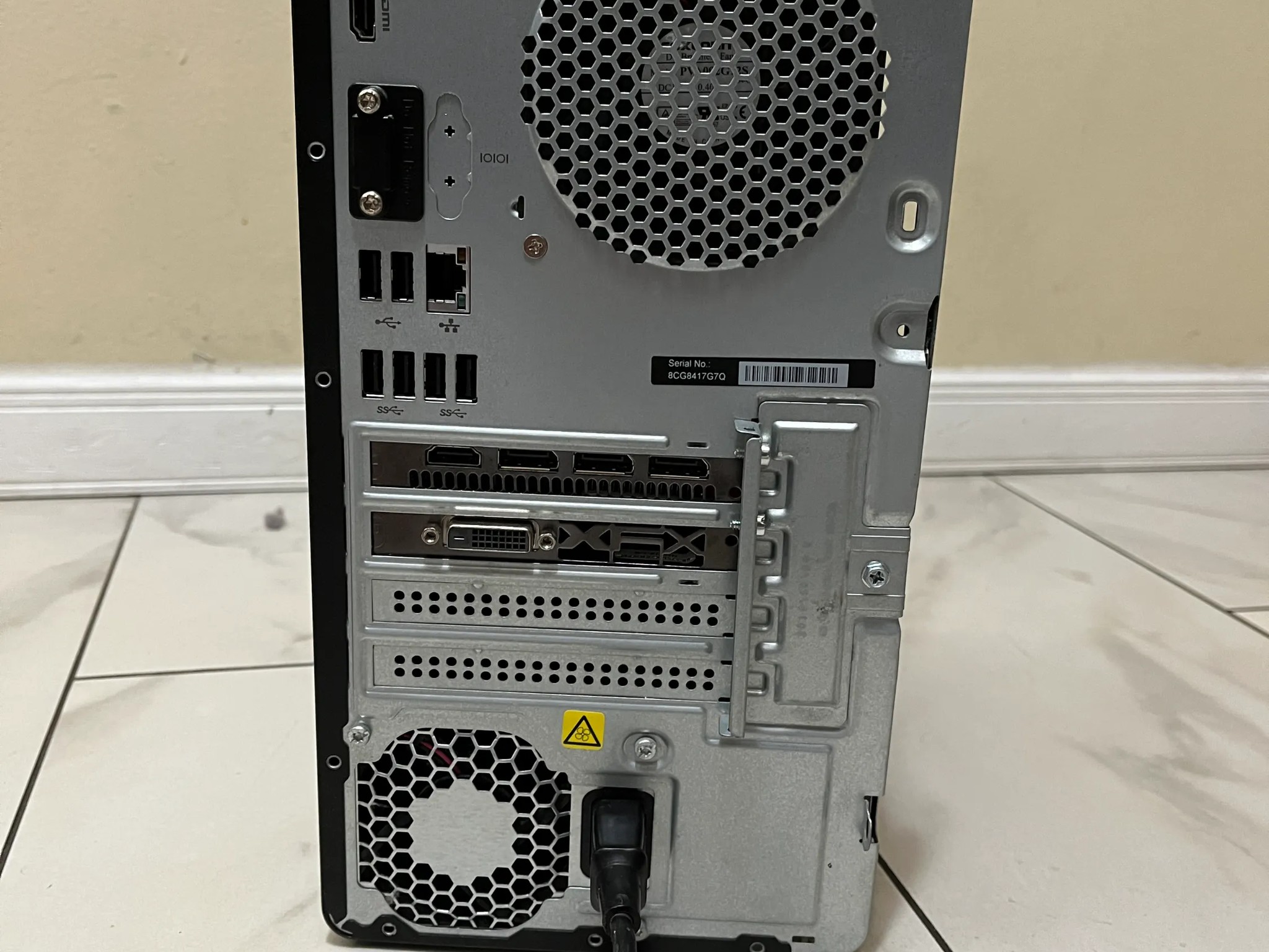 HP Gaming PC Desktop, AMD Ryzen 7 1700 8 Core RX 570 4GB, 16GB DDR4 RAM, 128GB SSD + 1TB HDD & Wi-Fi