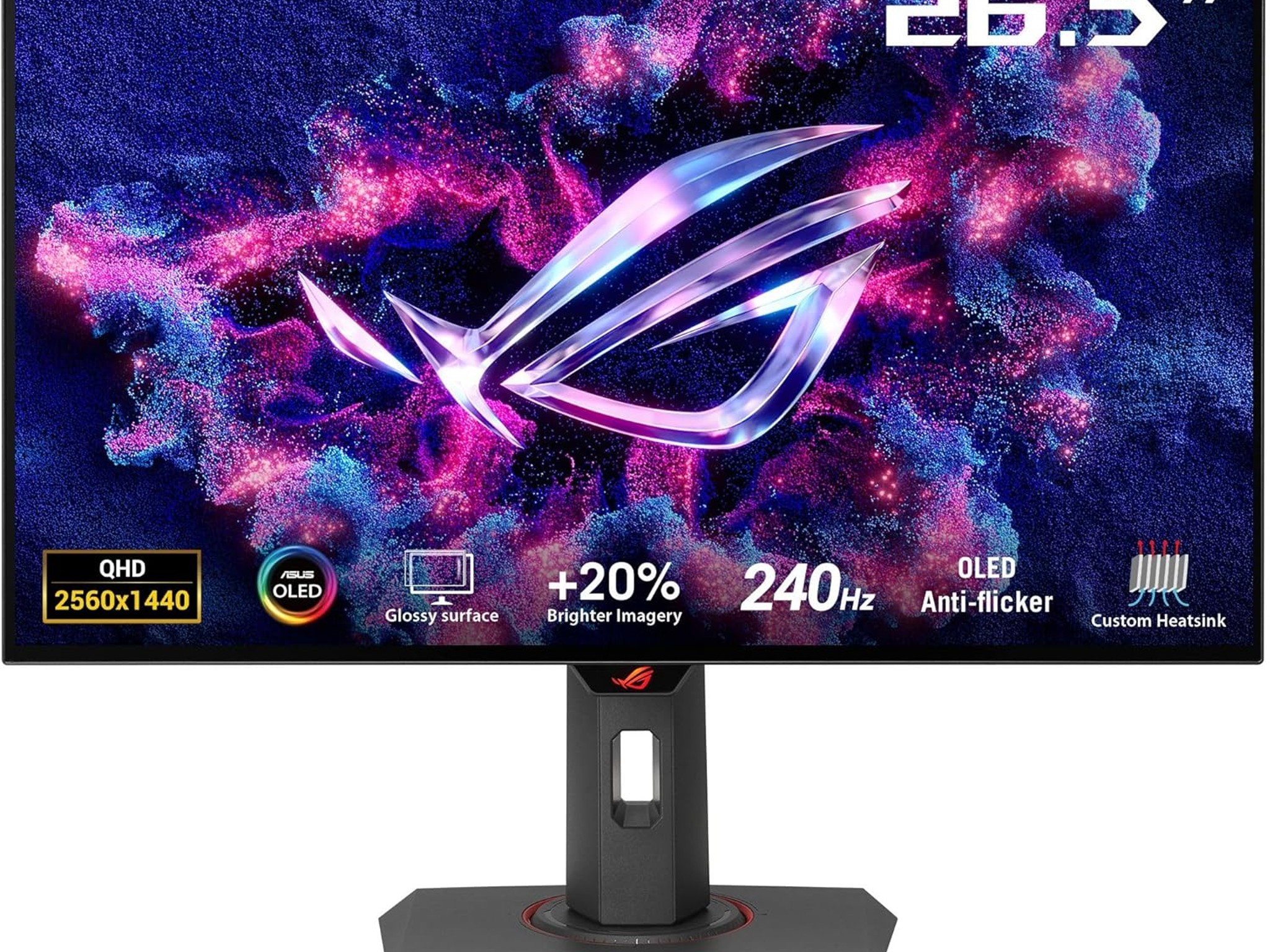 ASUS 27” 1440P OLED Gaming Monitor (XG27AQDMG) - QHD Glossy OLED 240Hz 0.03ms