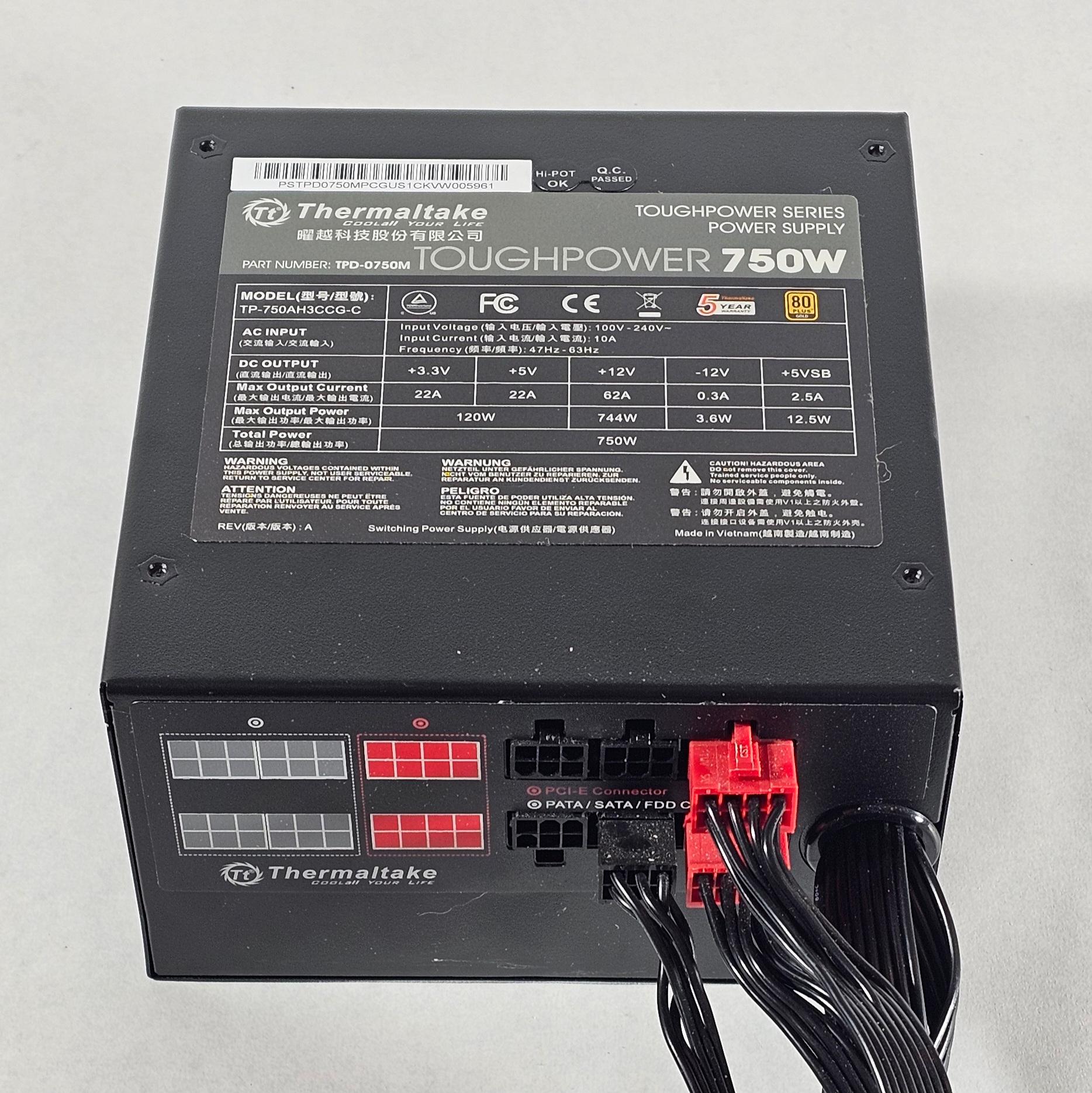 750 Watt PSU Thermaltake ToughPower 750W Power Supply