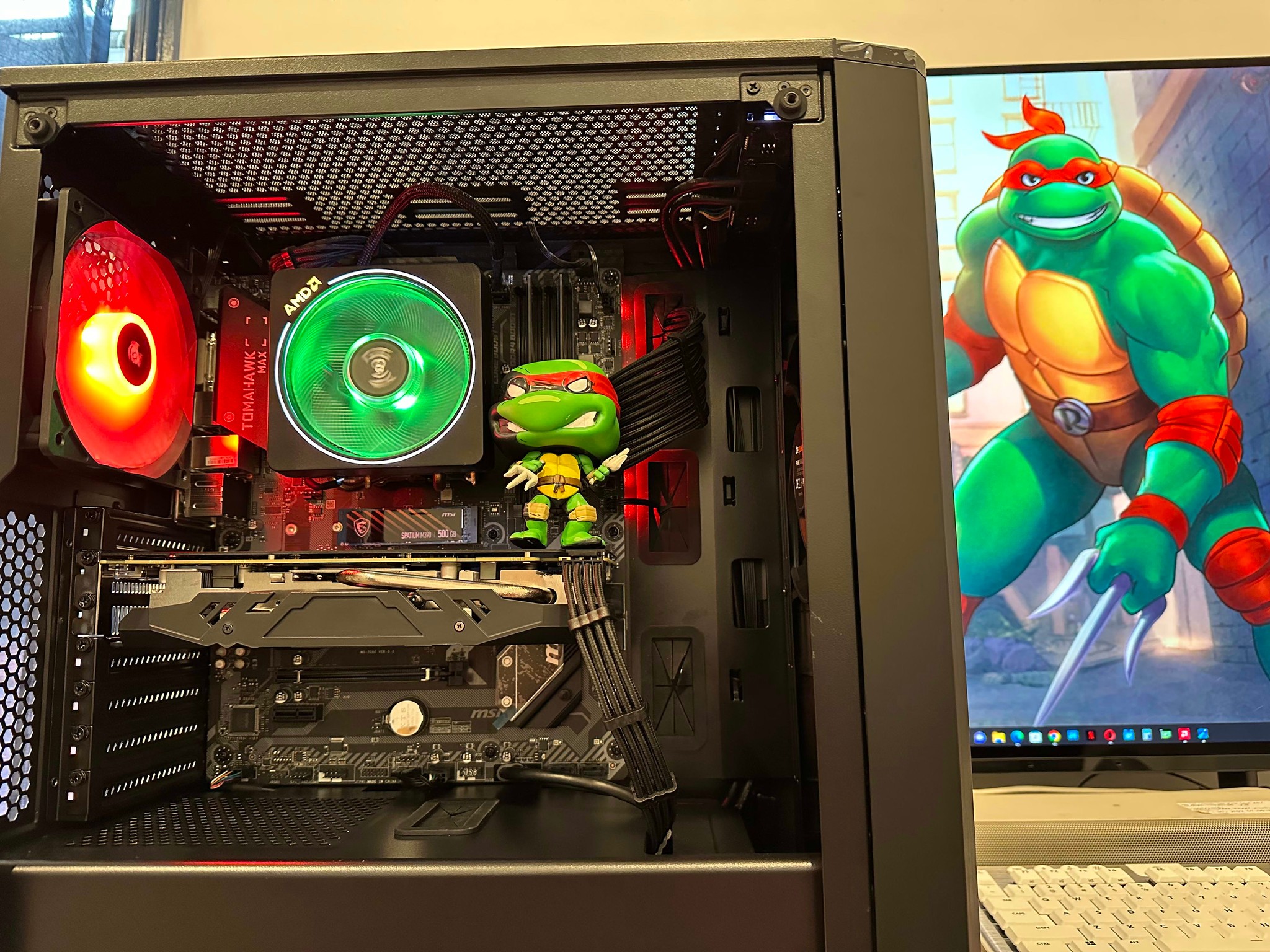 Raphael TMNT|| Gaming PC- Ryzen 3100 4Cores/8Threads-AMD RX 580 8GB-16GB DDR4 RAM-500GB SSD NVME